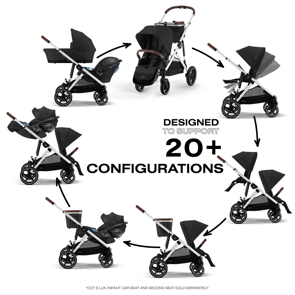 cybex baby stroller Cybex Gazelle S Stroller, Sky Blue (Taupe Frame)