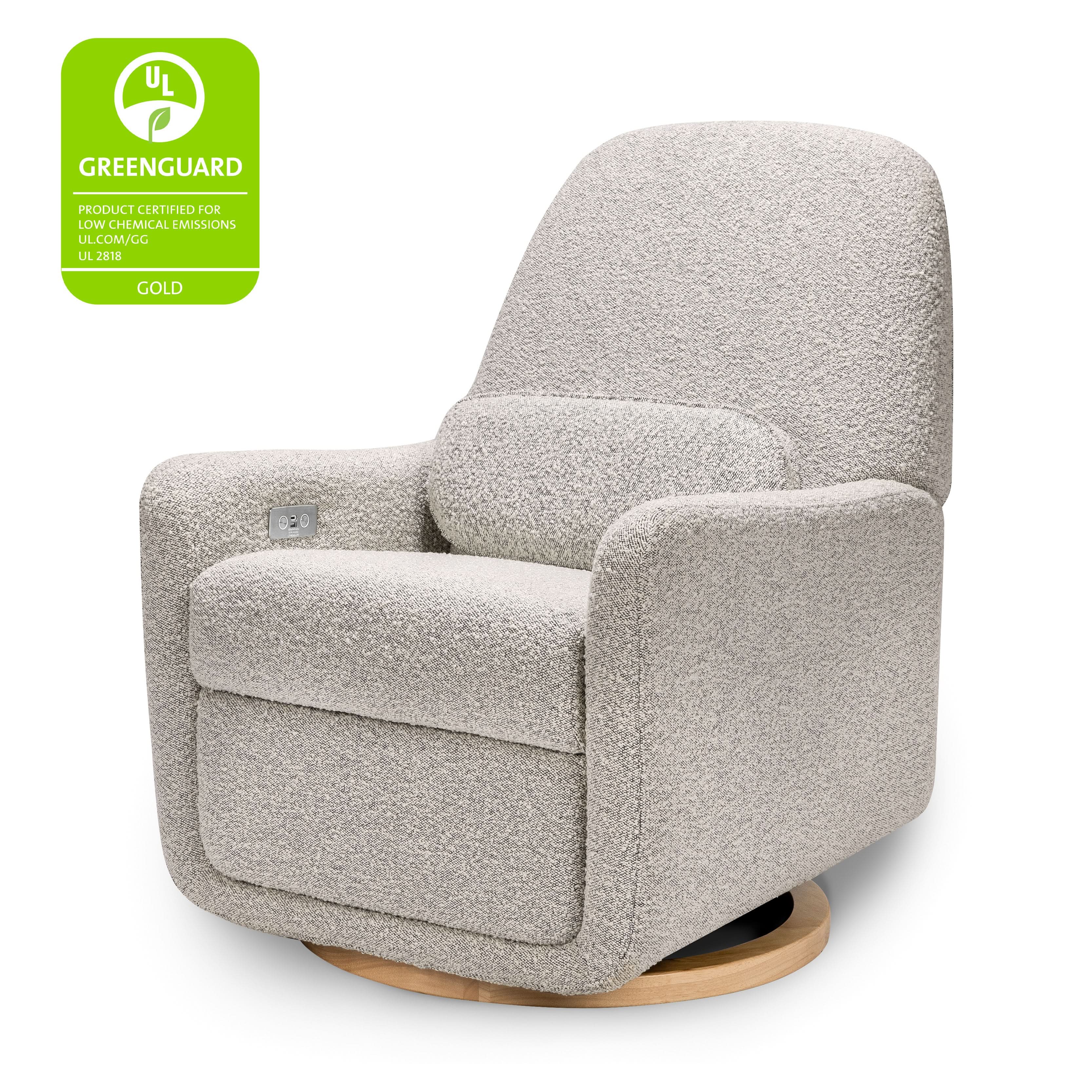 Babyletto Arc Electronic Recliner and Swivel Glider in Boucle with USB port