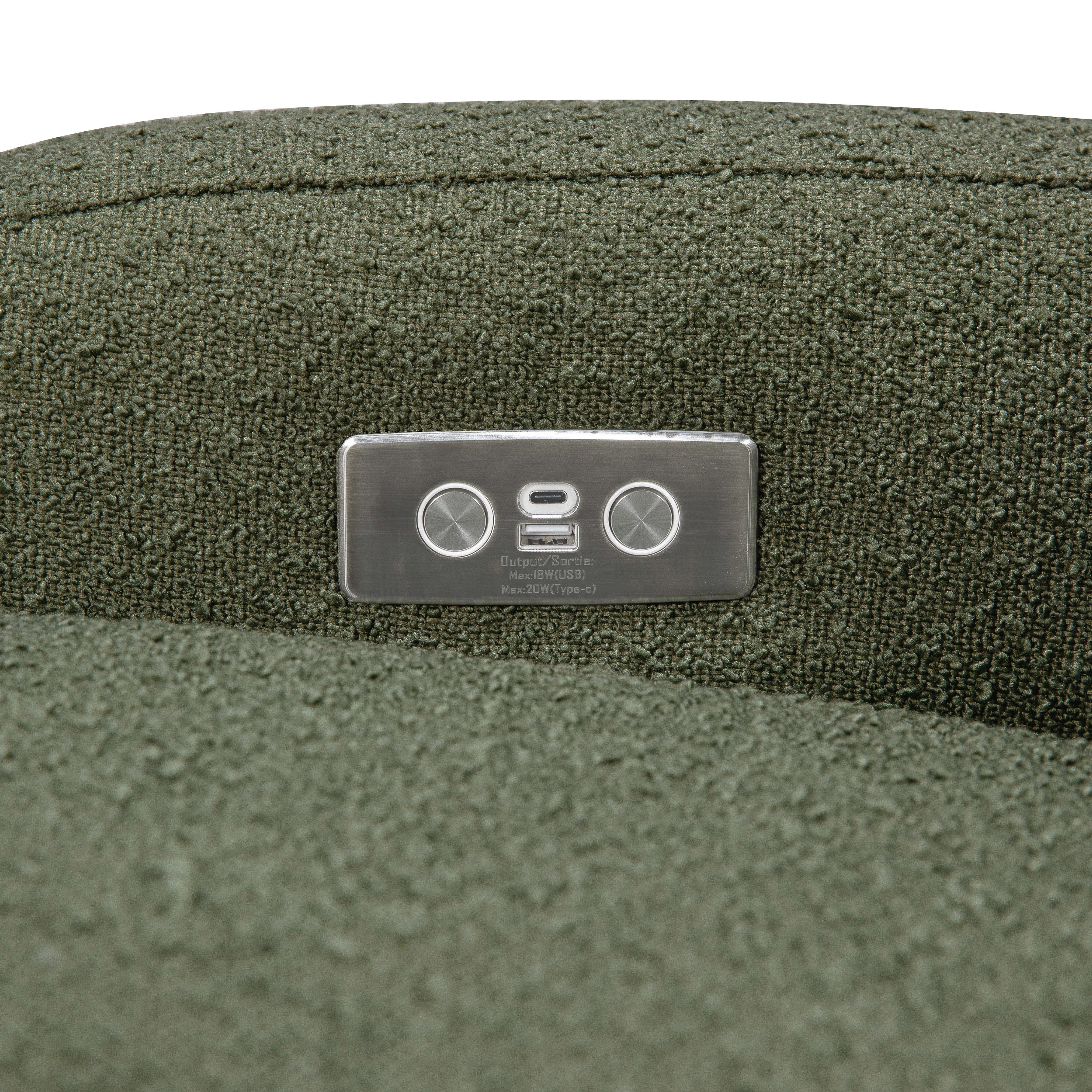 Babyletto Nami Electronic Recliner and Swivel Glider Recliner with USB port