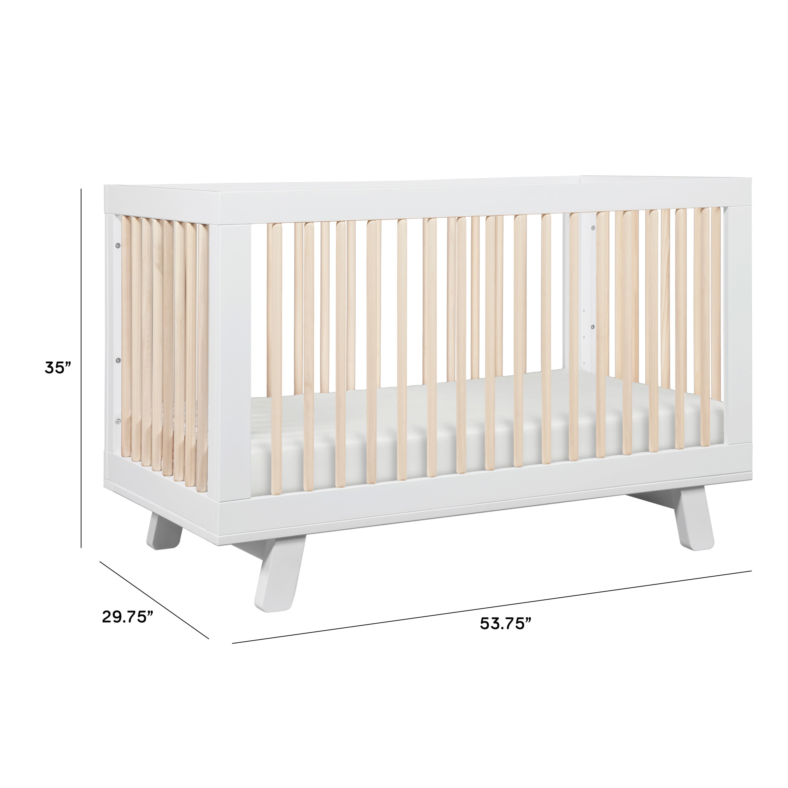 Babyletto Hudson 3-in-1 Convertible Crib with Toddler Bed Conversion Kit
