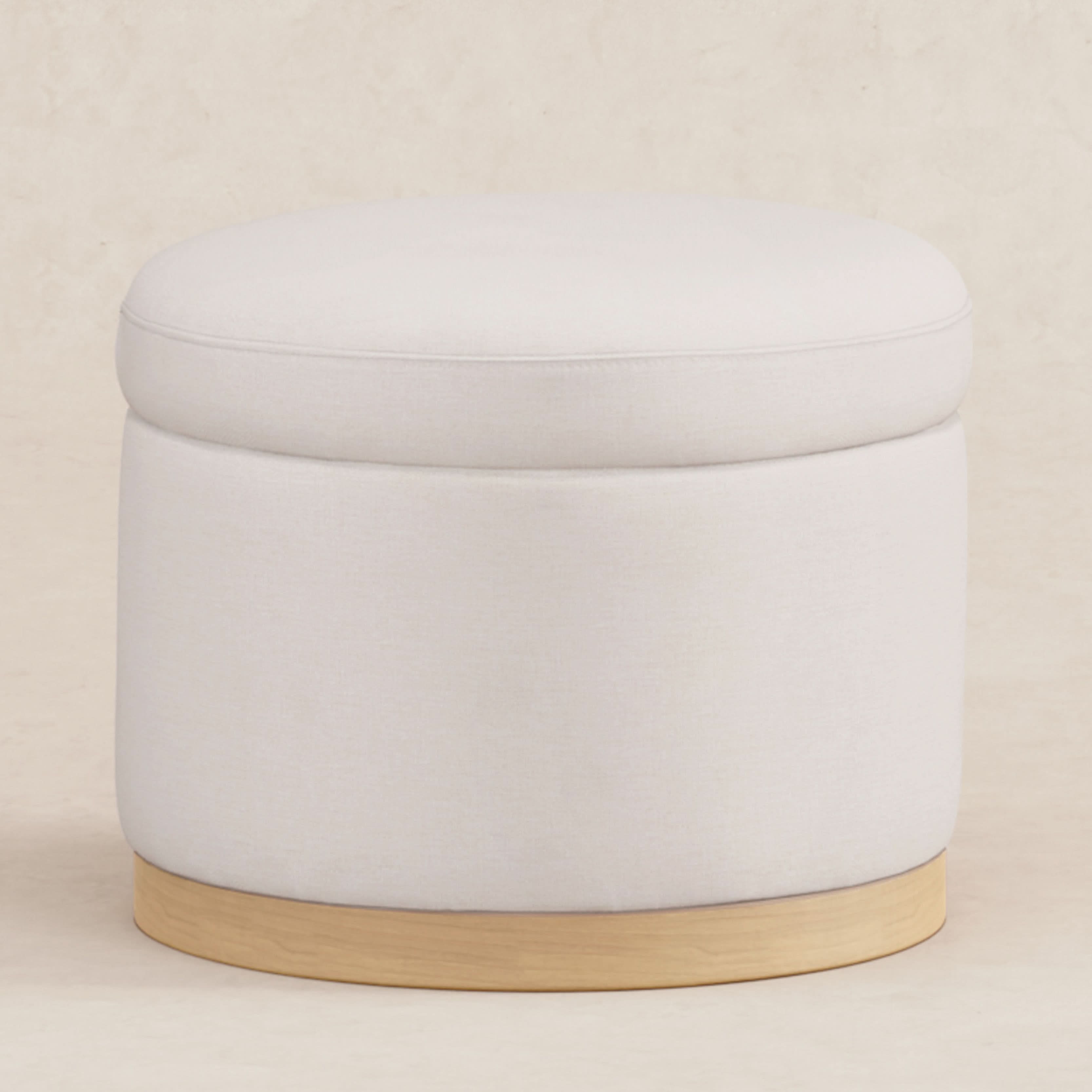 Babyletto Naka Storage Ottoman in Eco-Performance Fabric | Water Repellent & Stain Resistant
