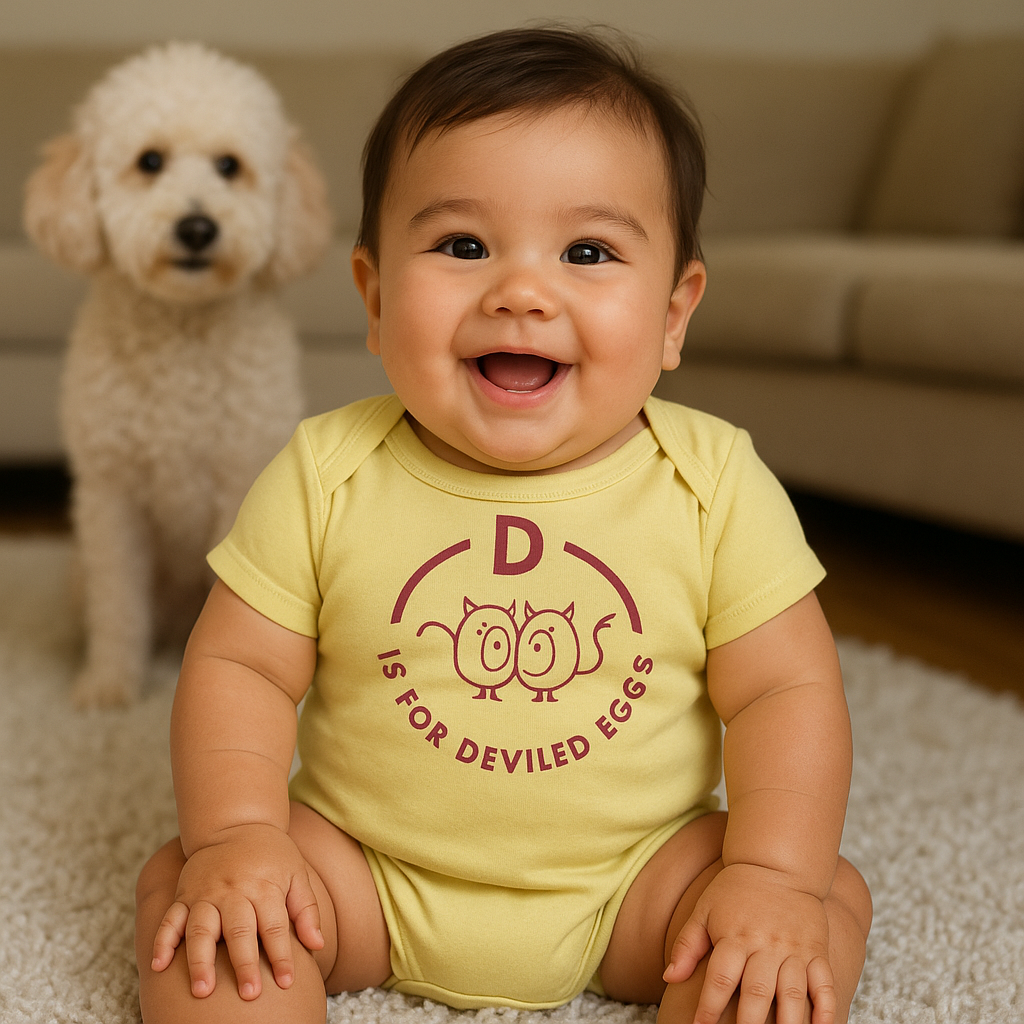 Southern Alphabet Series Onesies D is for Deviled Eggs