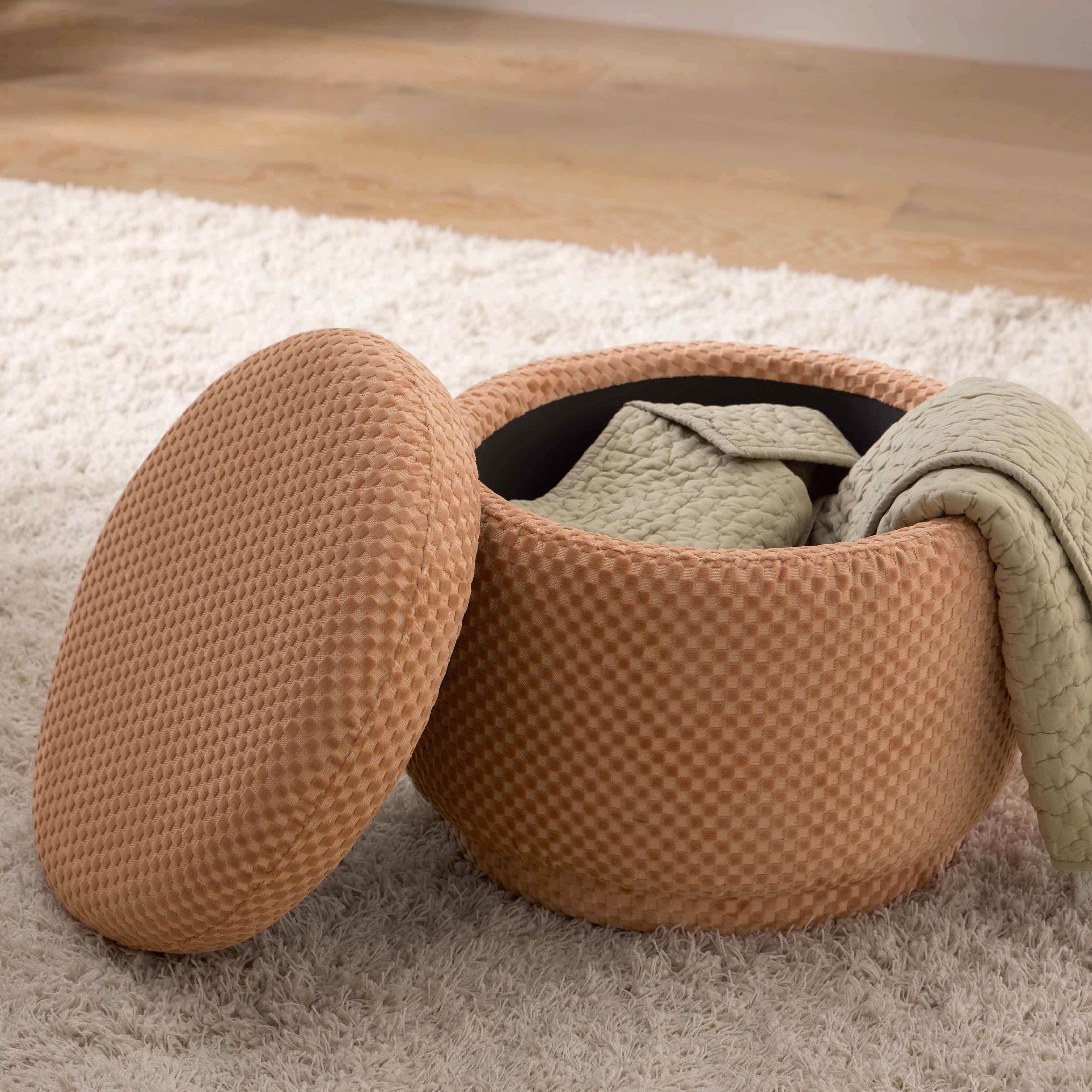 Babyletto Enoki Storage Ottoman in Velvet Checker