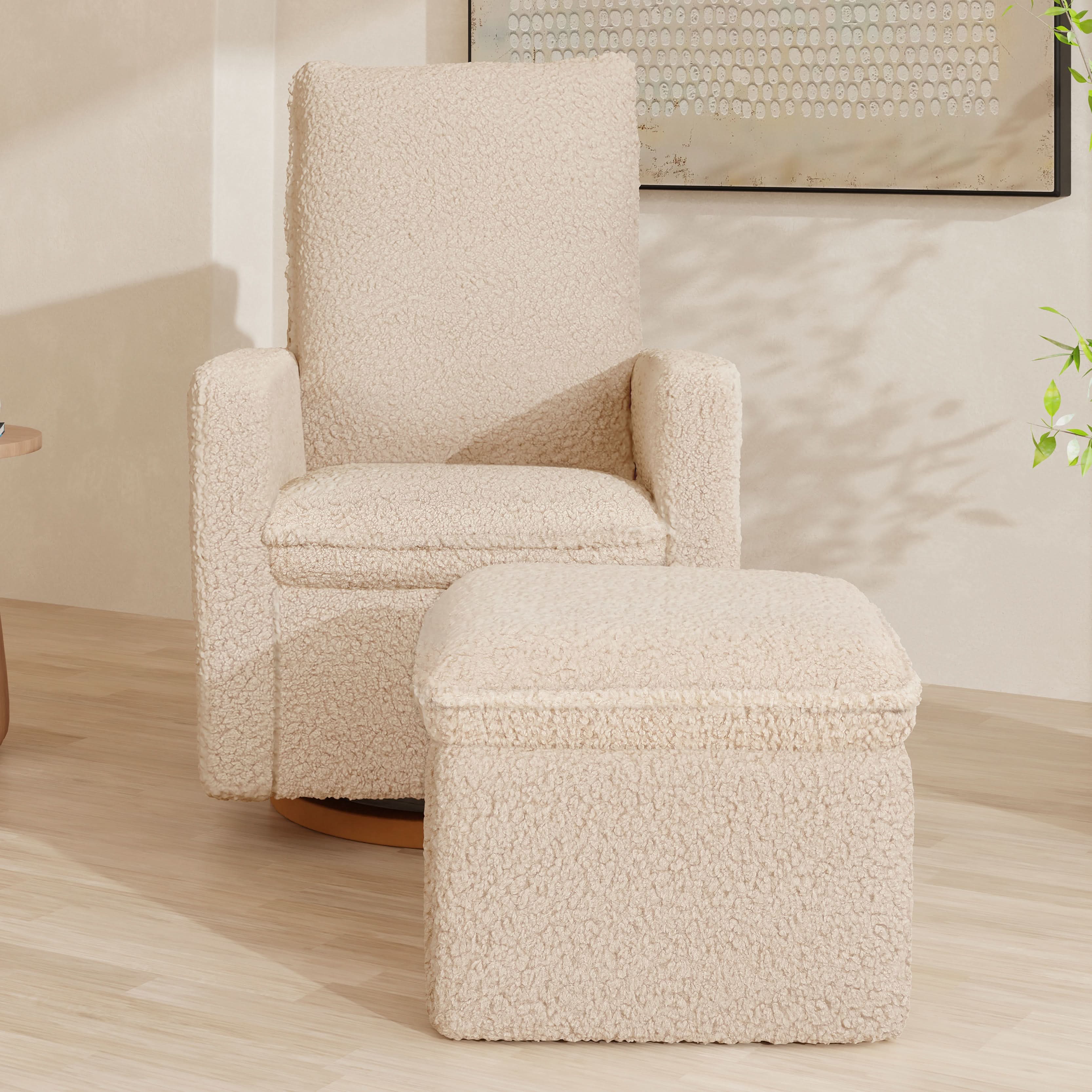 Babyletto Cali Storage Ottoman in Shearling