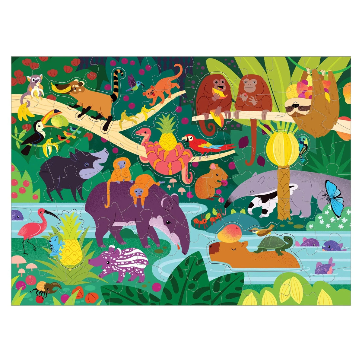 Mudpuppy Fruity Jungle 60 Piece Scratch & Sniff Puzzle