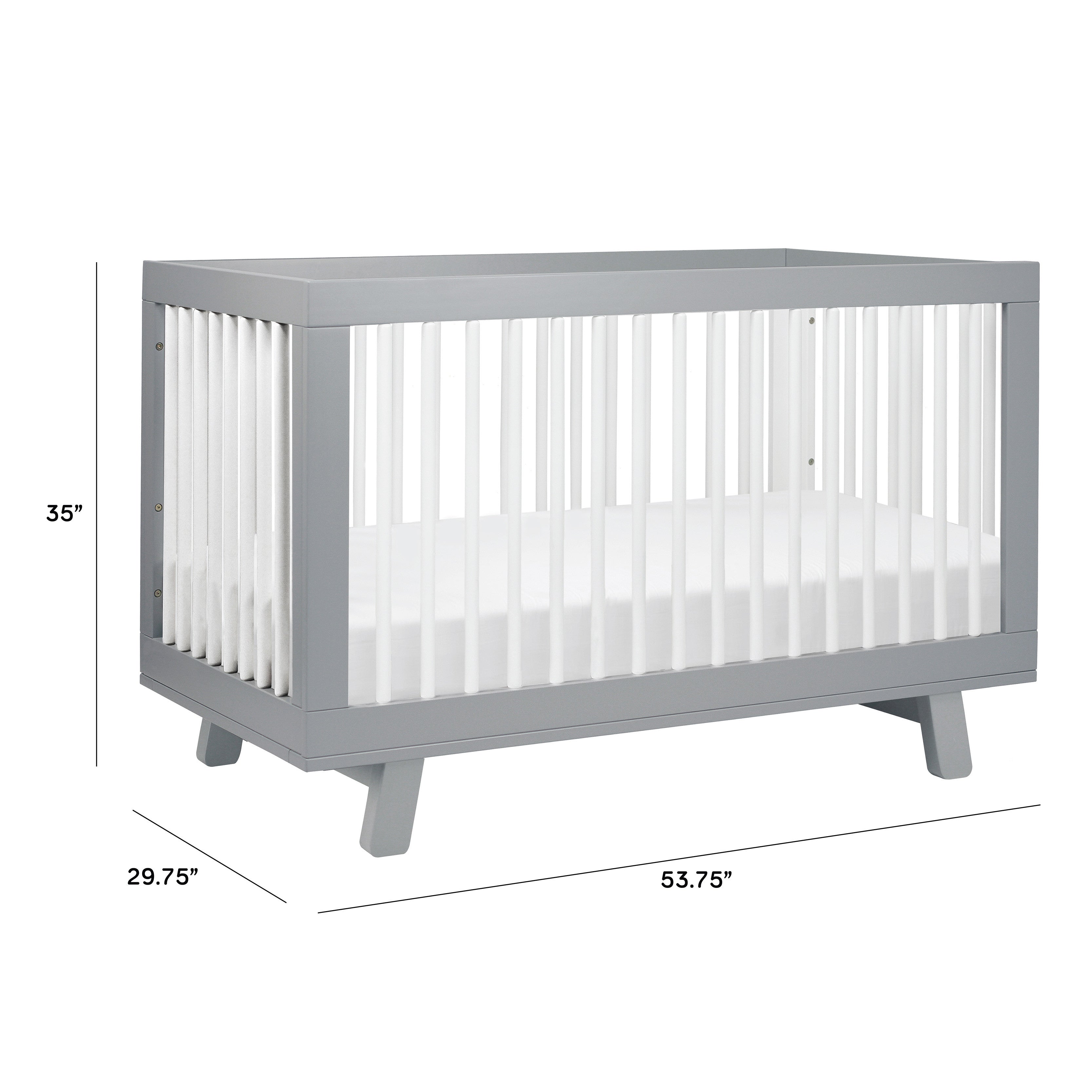 Babyletto Hudson 3-in-1 Convertible Crib with Toddler Bed Conversion Kit
