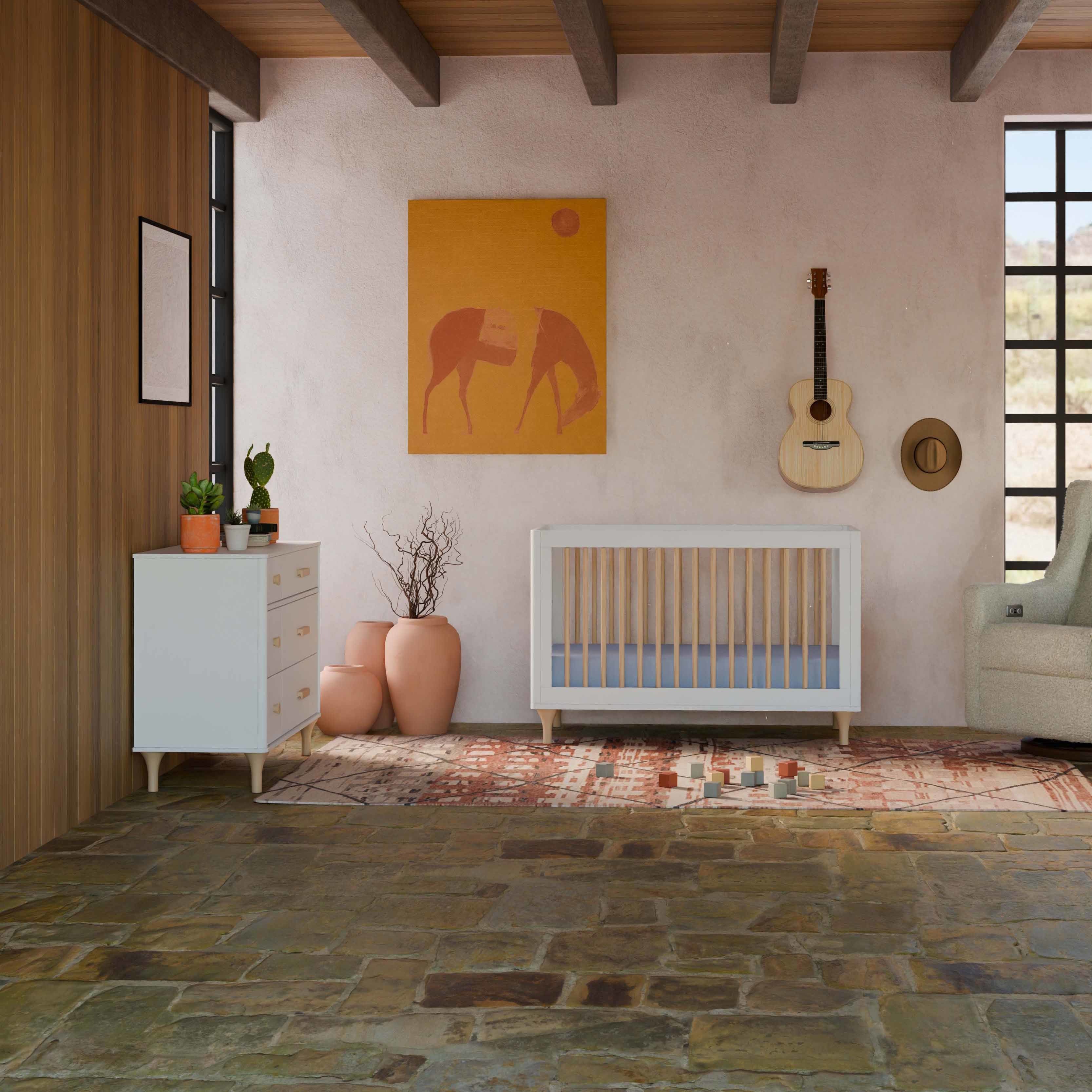 Babyletto Lolly 3-in-1 Convertible Crib with Toddler Bed Conversion Kit