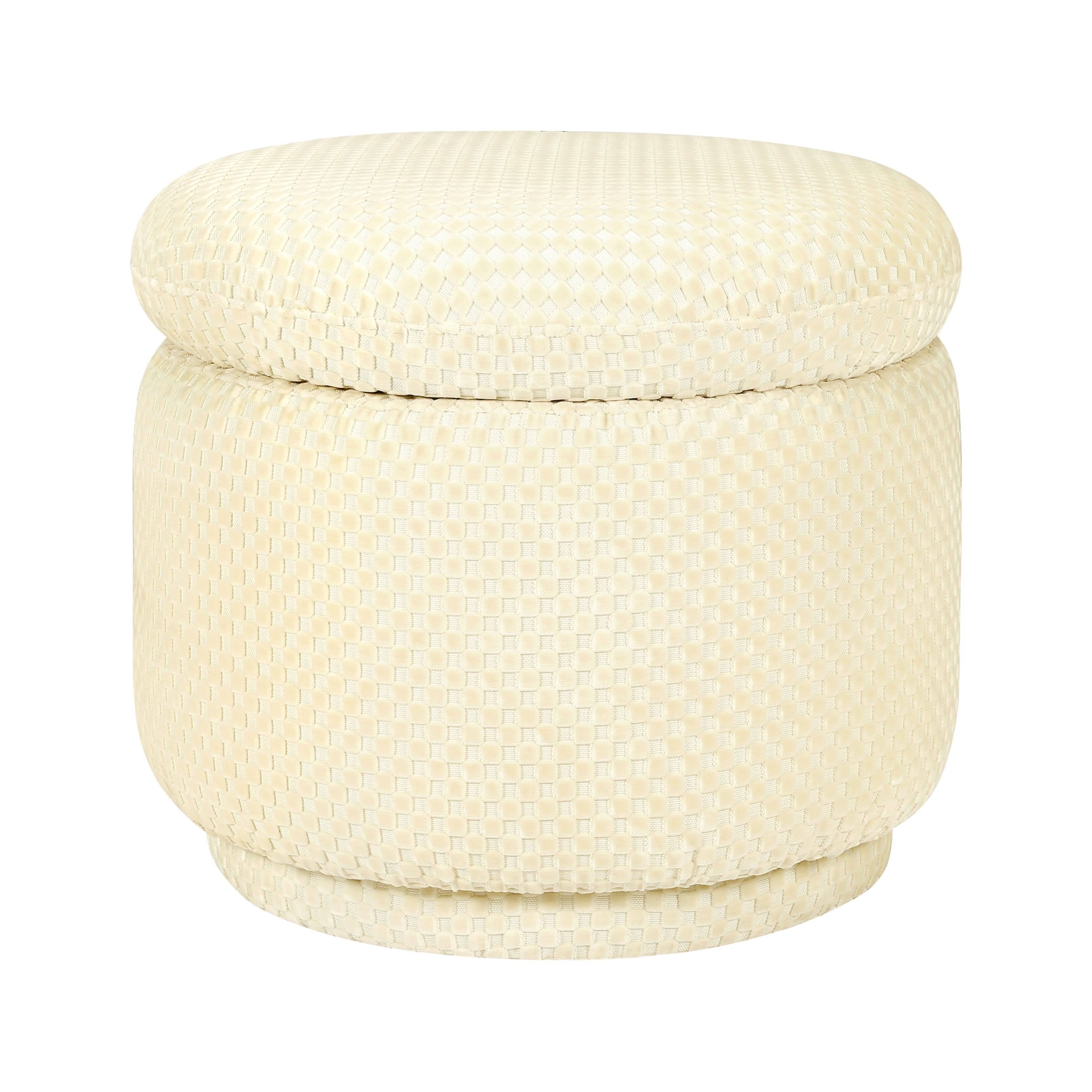 Babyletto Enoki Storage Ottoman in Velvet Checker