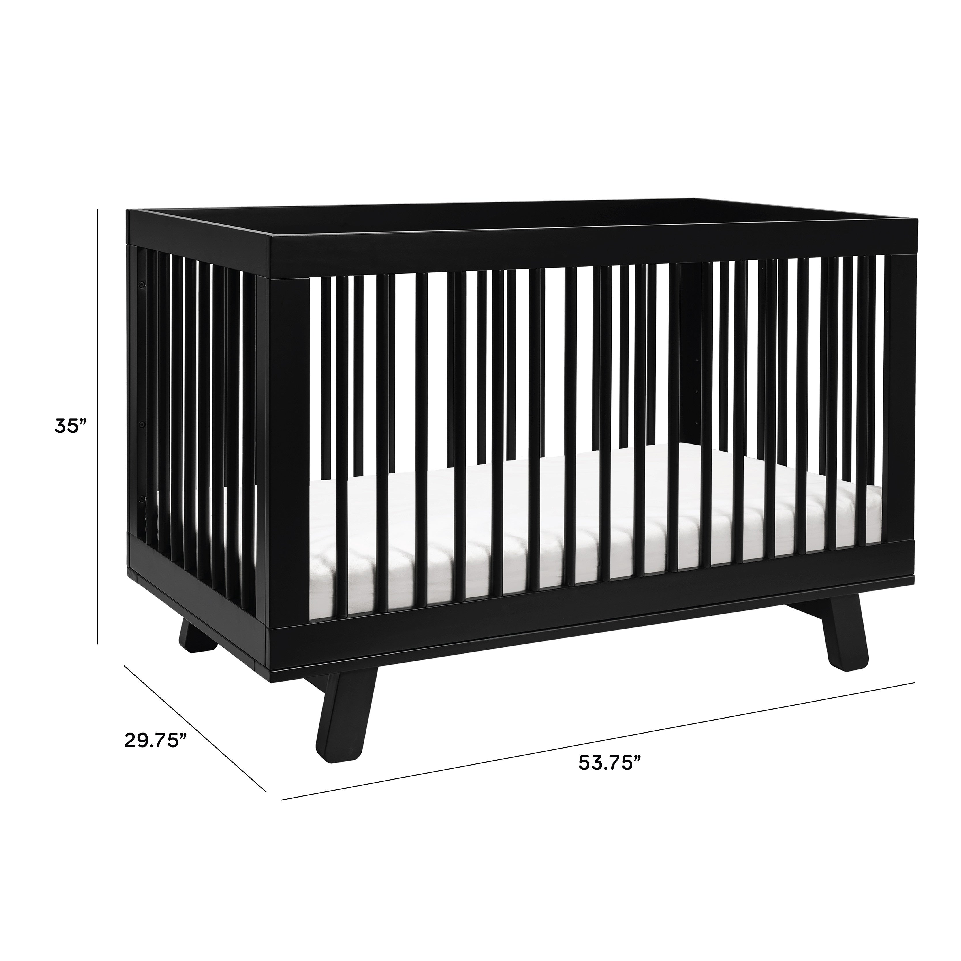 Babyletto Hudson 3-in-1 Convertible Crib with Toddler Bed Conversion Kit