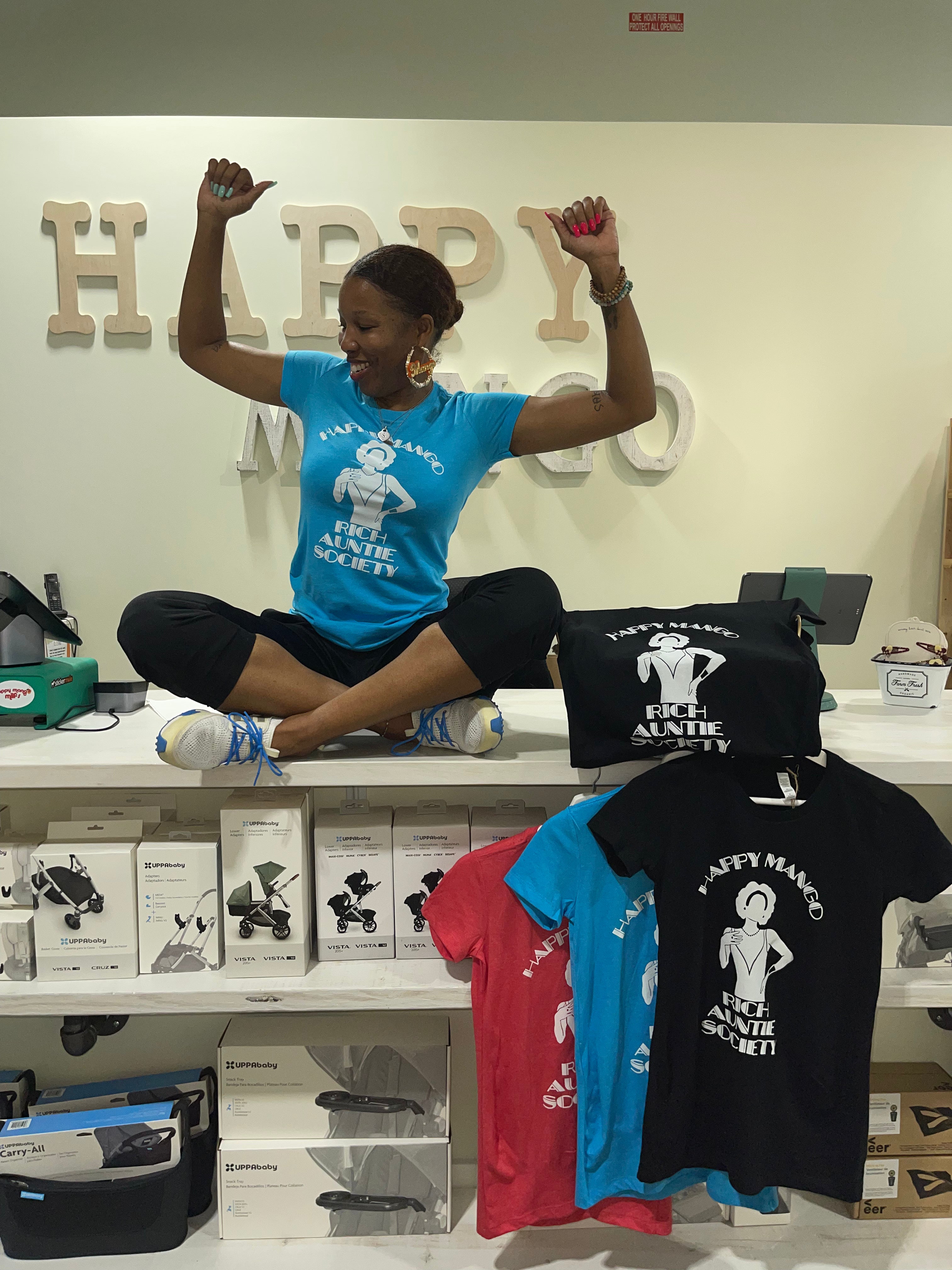 Rich Auntie Society Tee Brunch Blue