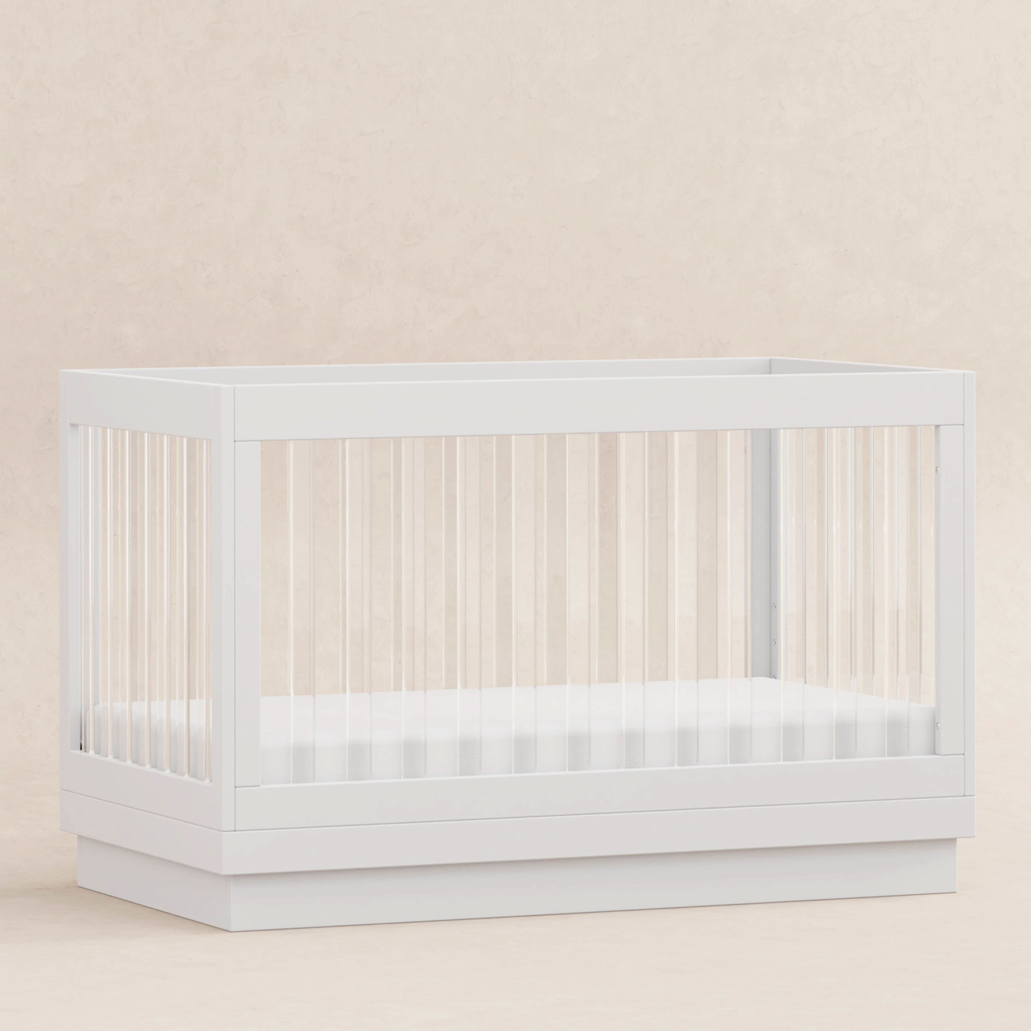 Babyletto Harlow Acrylic 3-in-1 Convertible Crib with Toddler Bed Conversion Kit