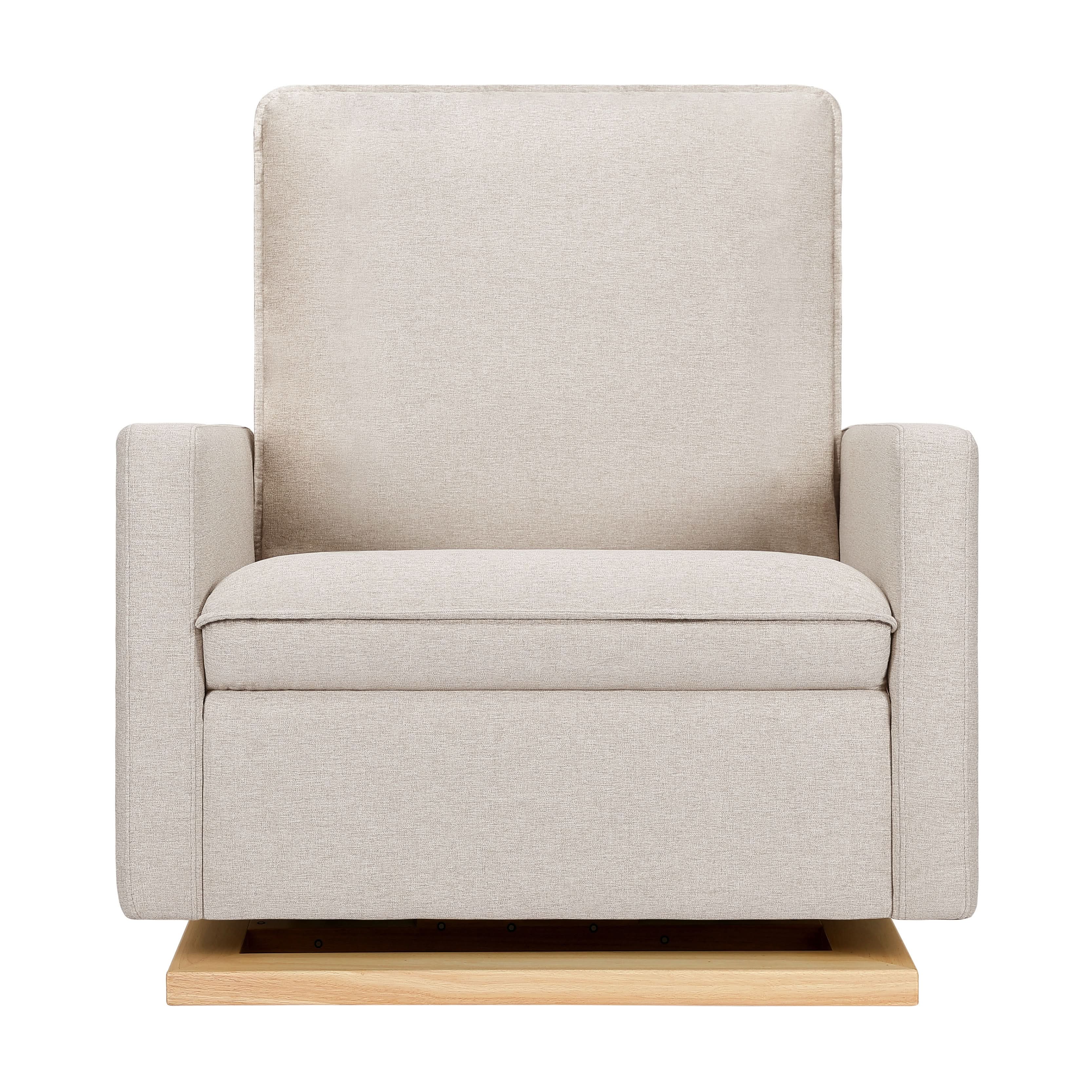 Babyletto Cali Pillowback Chair and a Half Glider in Eco-Performance Fabric | Water Repellent & Stain Resistant