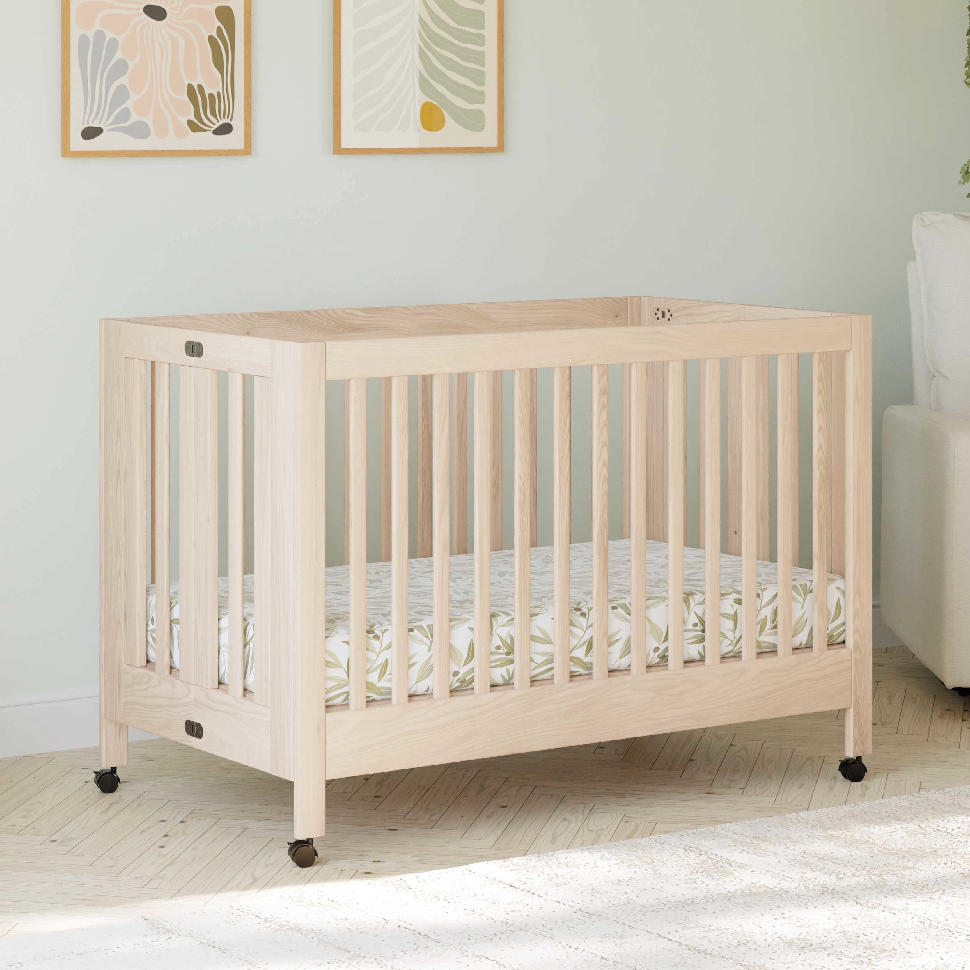 Babyletto Maki Portable Folding Crib with Toddler Bed Conversion Kit