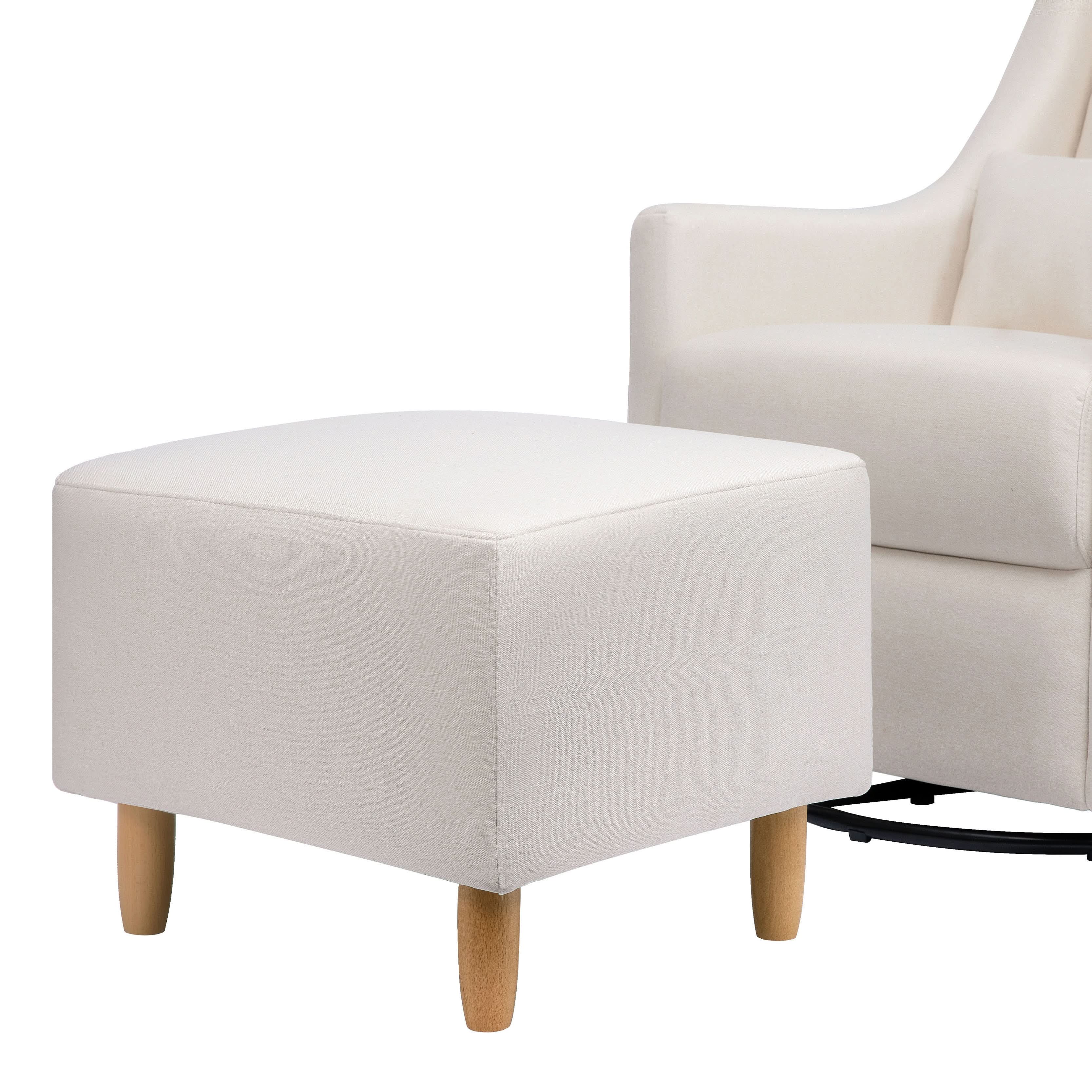 Babyletto Toco Swivel Glider and Ottoman in Eco-Performance Fabric | Water Repellent & Stain Resistant