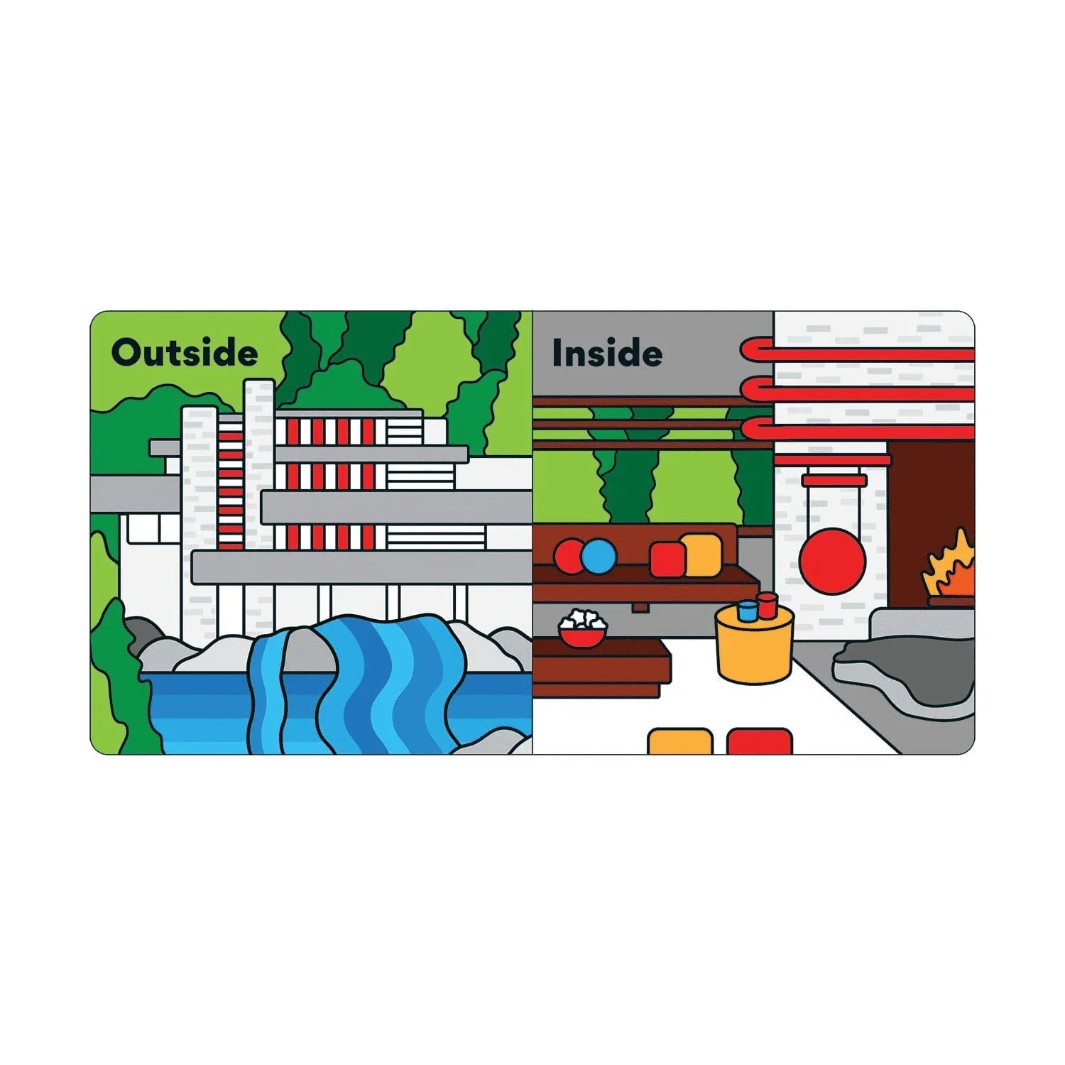 Mudpuppy Frank Lloyd Wright Opposites Board Book