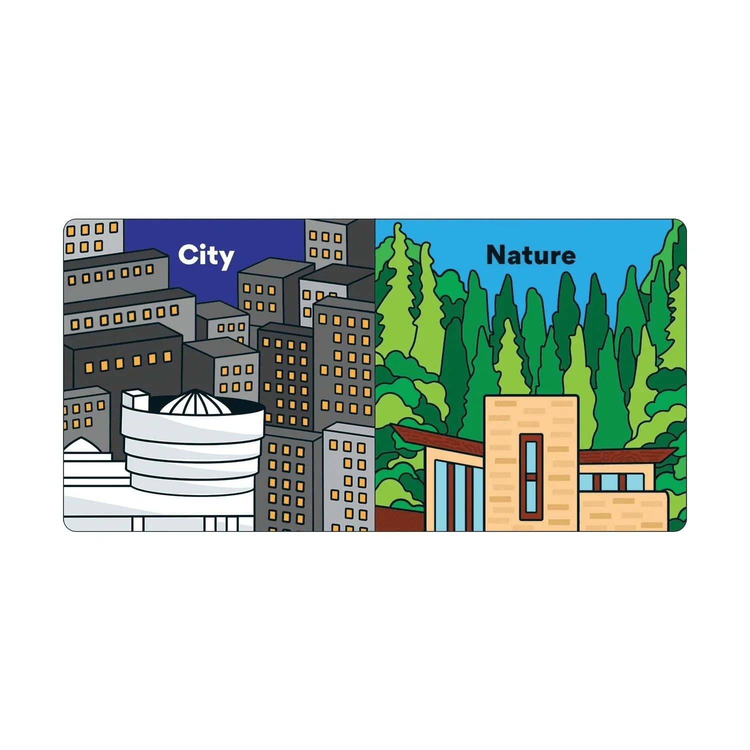 Mudpuppy Frank Lloyd Wright Opposites Board Book
