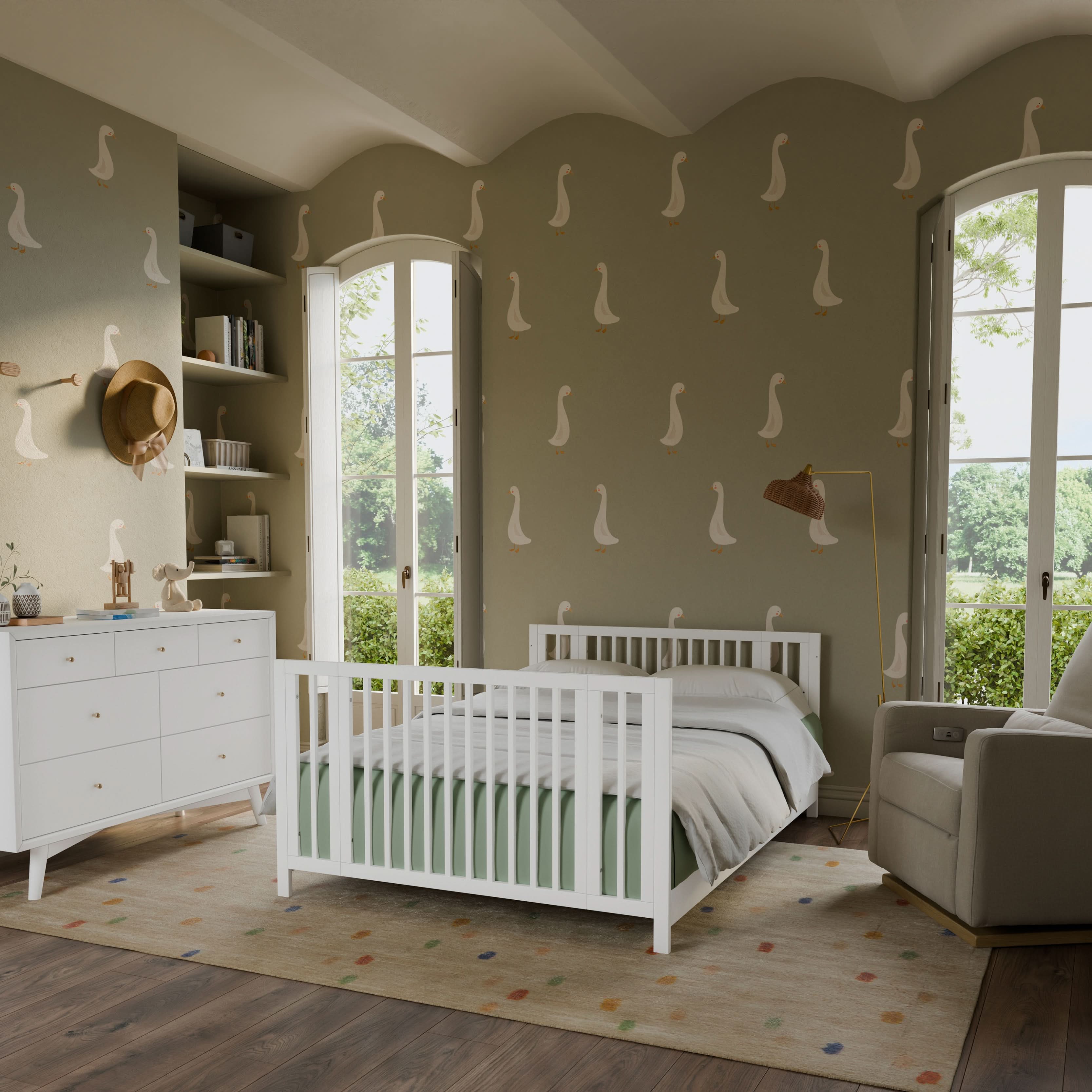 Babyletto Rolli 9-in-1 Convertible All-Stages® Crib with Bassinet & Toddler Bed Conversion Kits