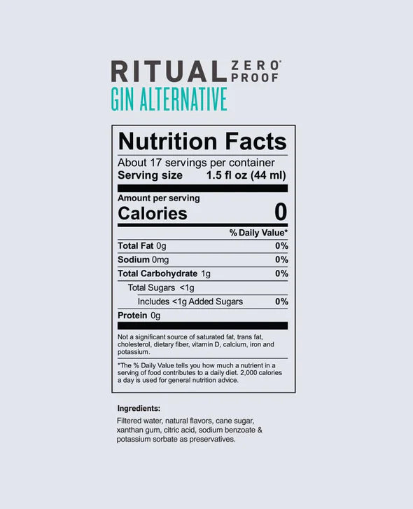 Ritual Zero Proof Gin Alternative