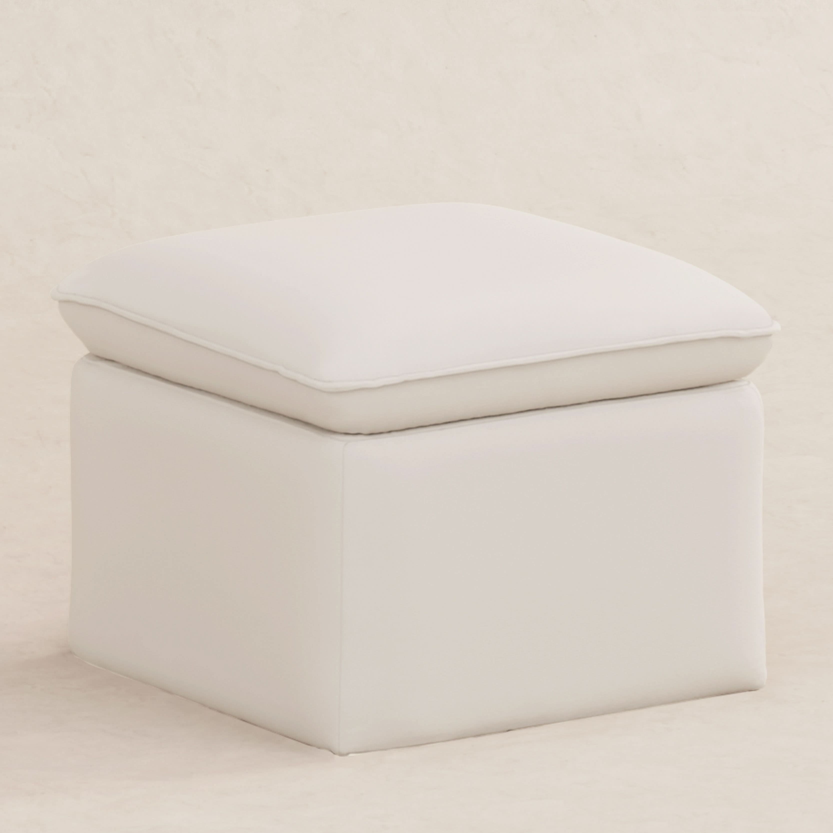 Babyletto Cali Storage Ottoman in Eco-Performance Fabric | Water Repellent & Stain Resistant