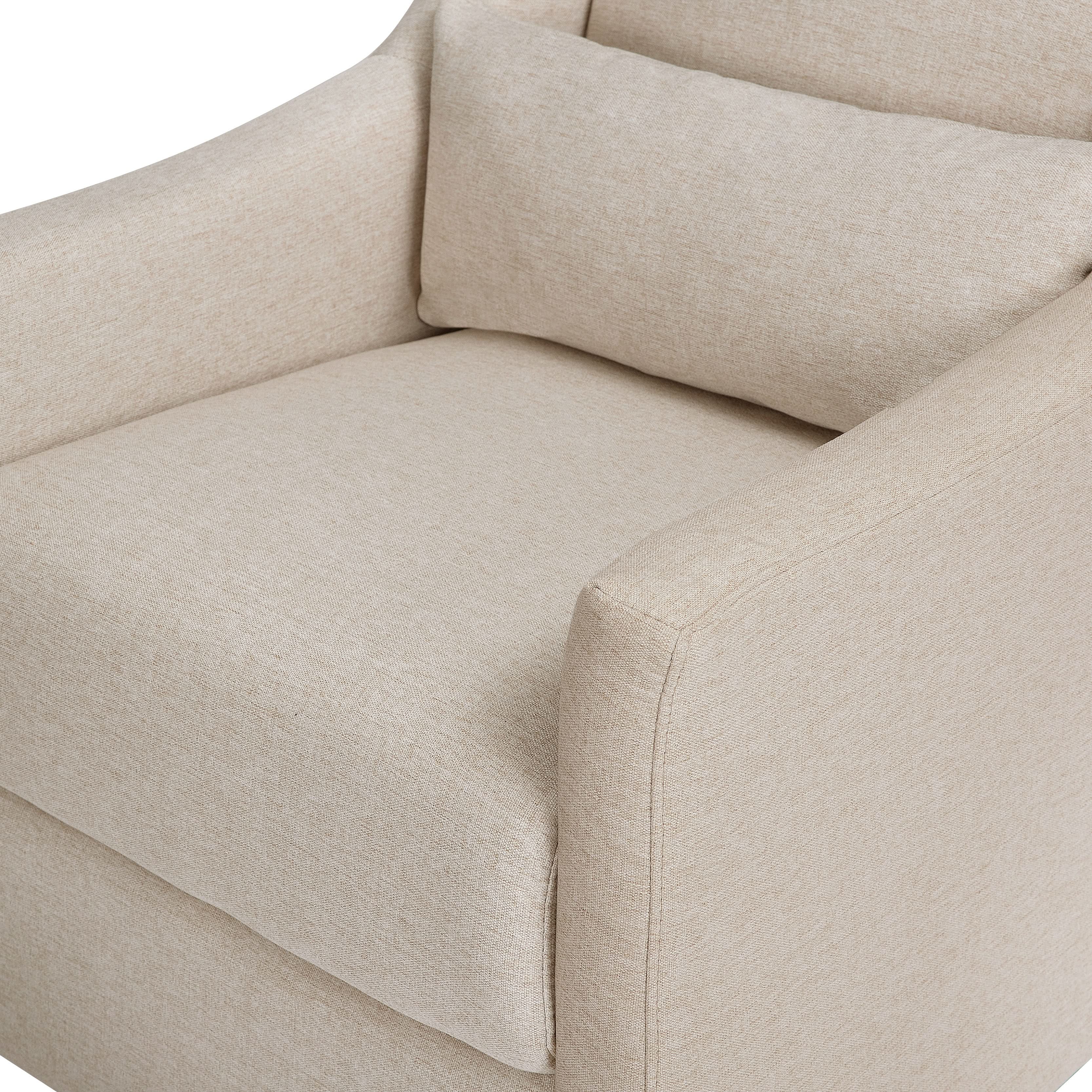 Babyletto Toco Swivel Glider and Ottoman in Eco-Performance Fabric | Water Repellent & Stain Resistant
