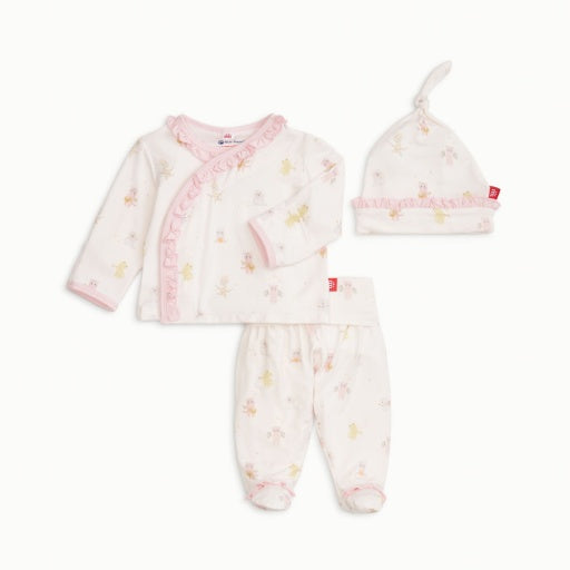 Magnetic Me Pink Baby Beats Modal Magnetic Take Me Home Kimono Set With Ruffle