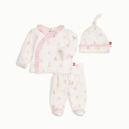 Magnetic Me Pink Baby Beats Modal Magnetic Take Me Home Kimono Set With Ruffle
