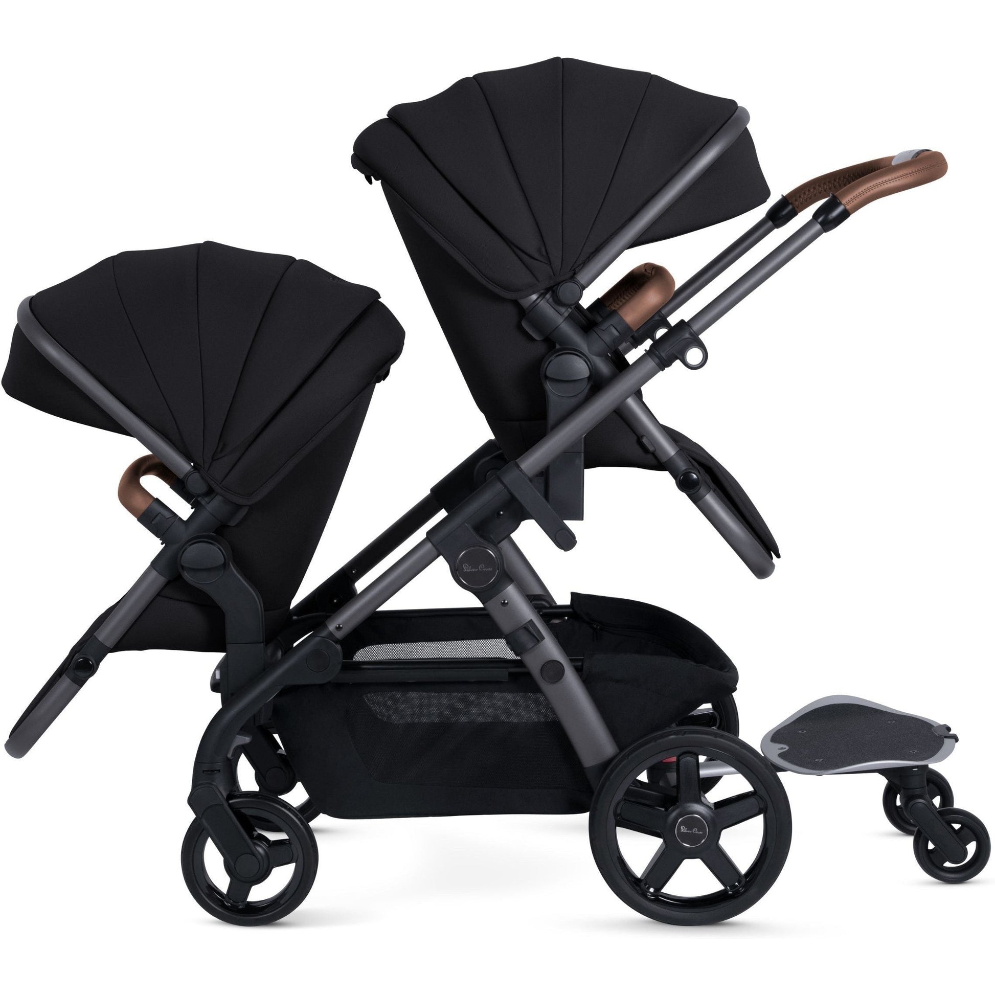 double stroller for adults Silver Cross Wave 3 Single to Double Stroller Caramel