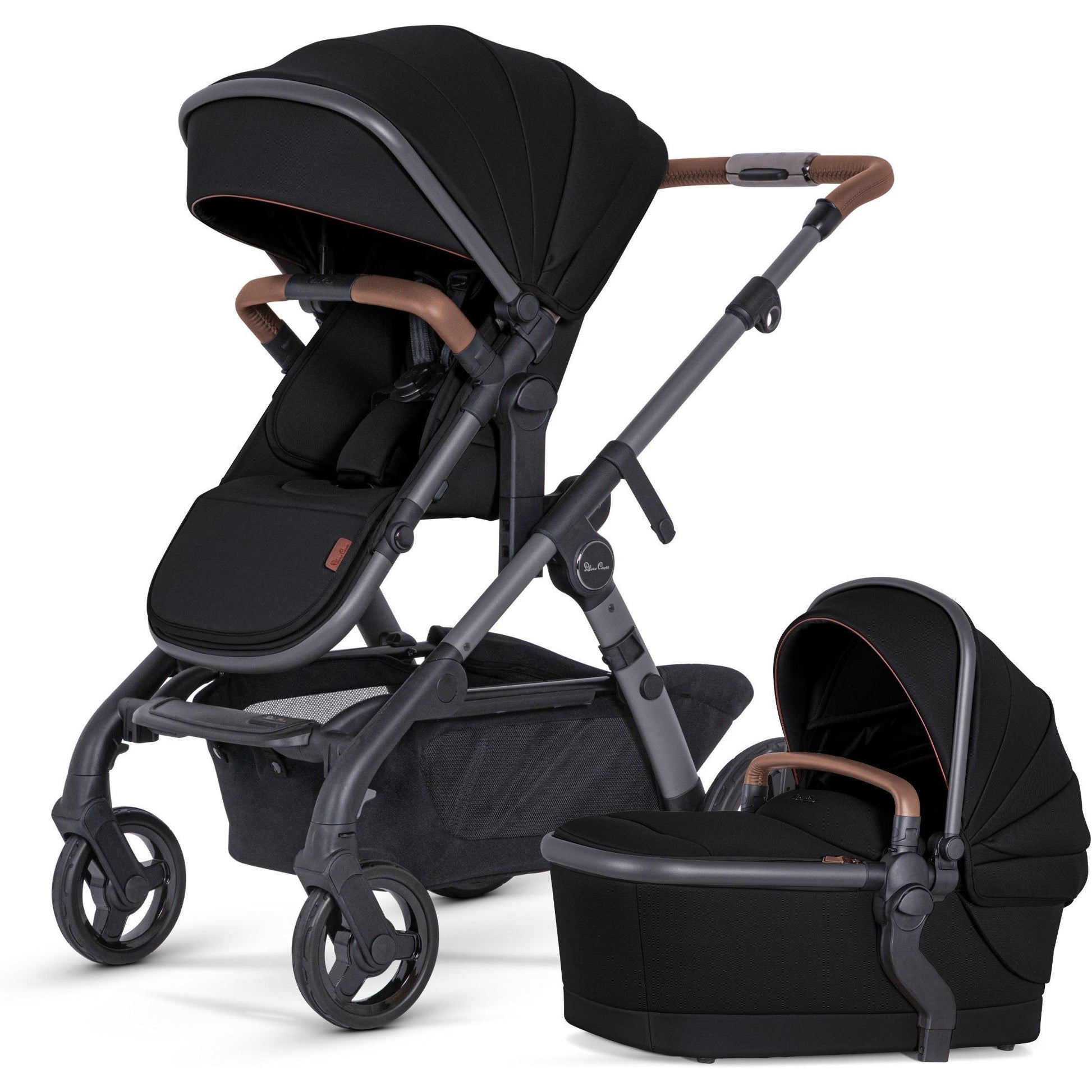 tri fold double stroller Silver Cross Wave 3 Single to Double Stroller Caramel