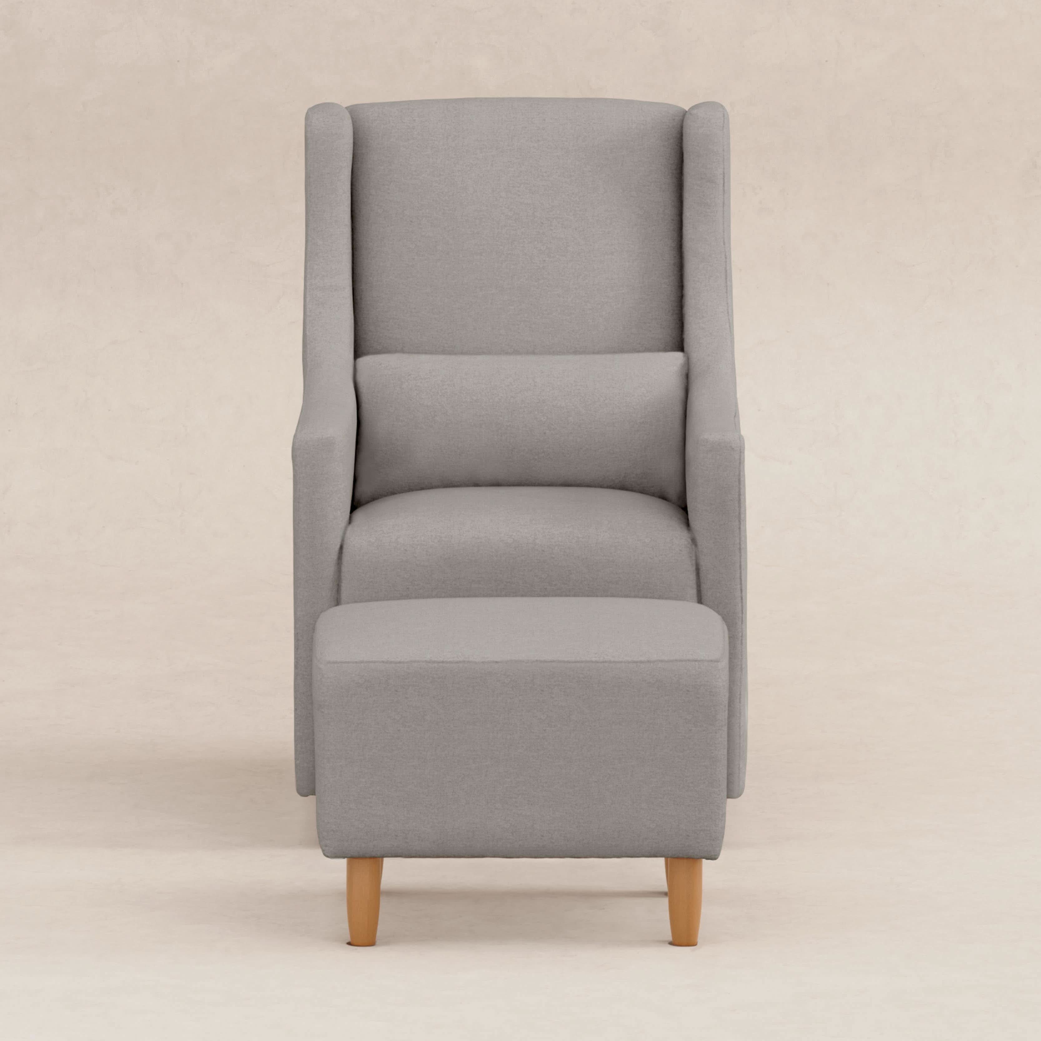 Babyletto Toco Swivel Glider and Ottoman in Eco-Performance Fabric | Water Repellent & Stain Resistant