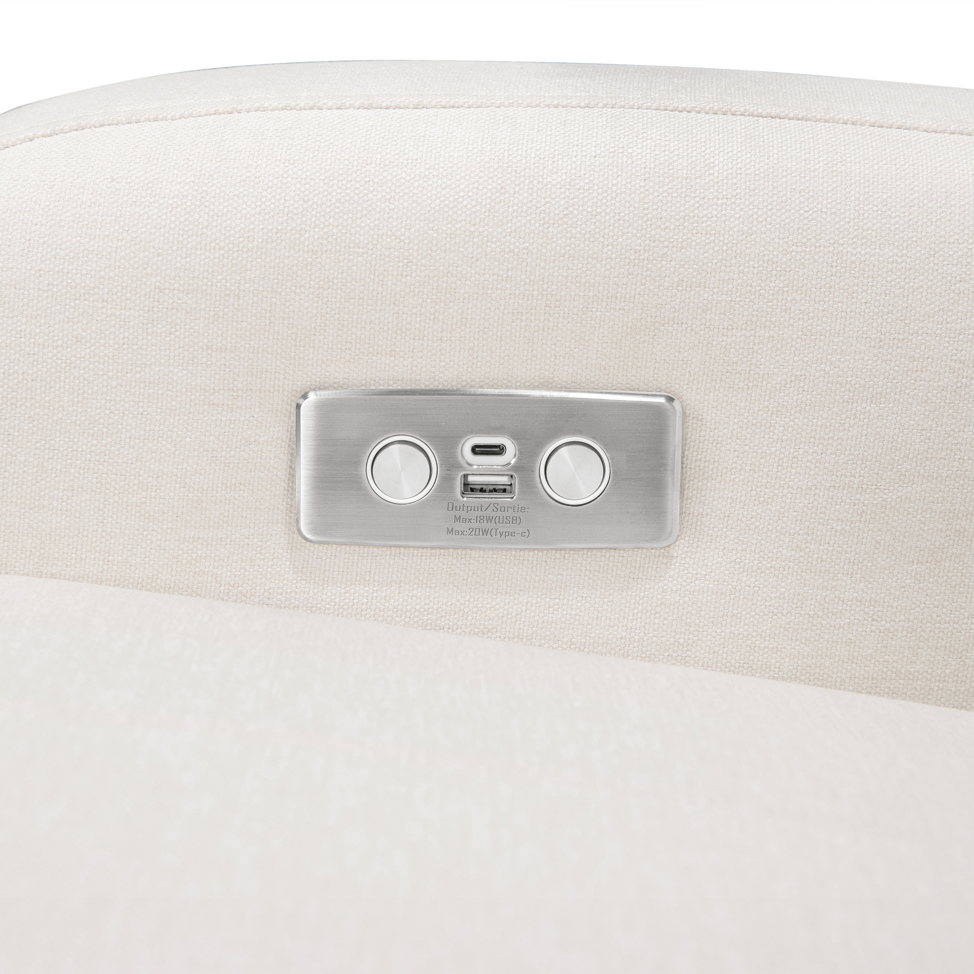 Babyletto Nami Electronic Recliner and Swivel Glider Recliner with USB port