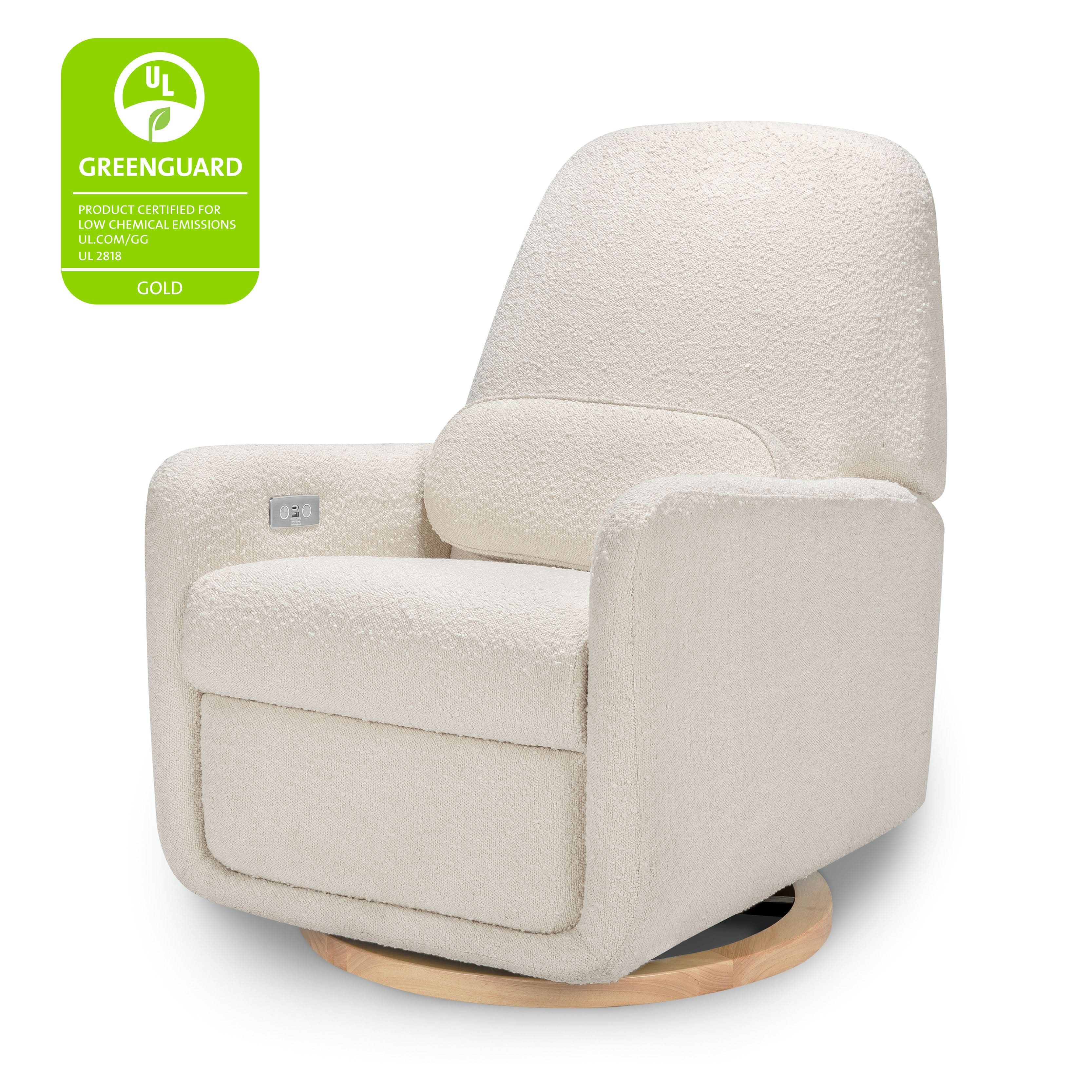 Babyletto Arc Electronic Recliner and Swivel Glider in Boucle with USB port