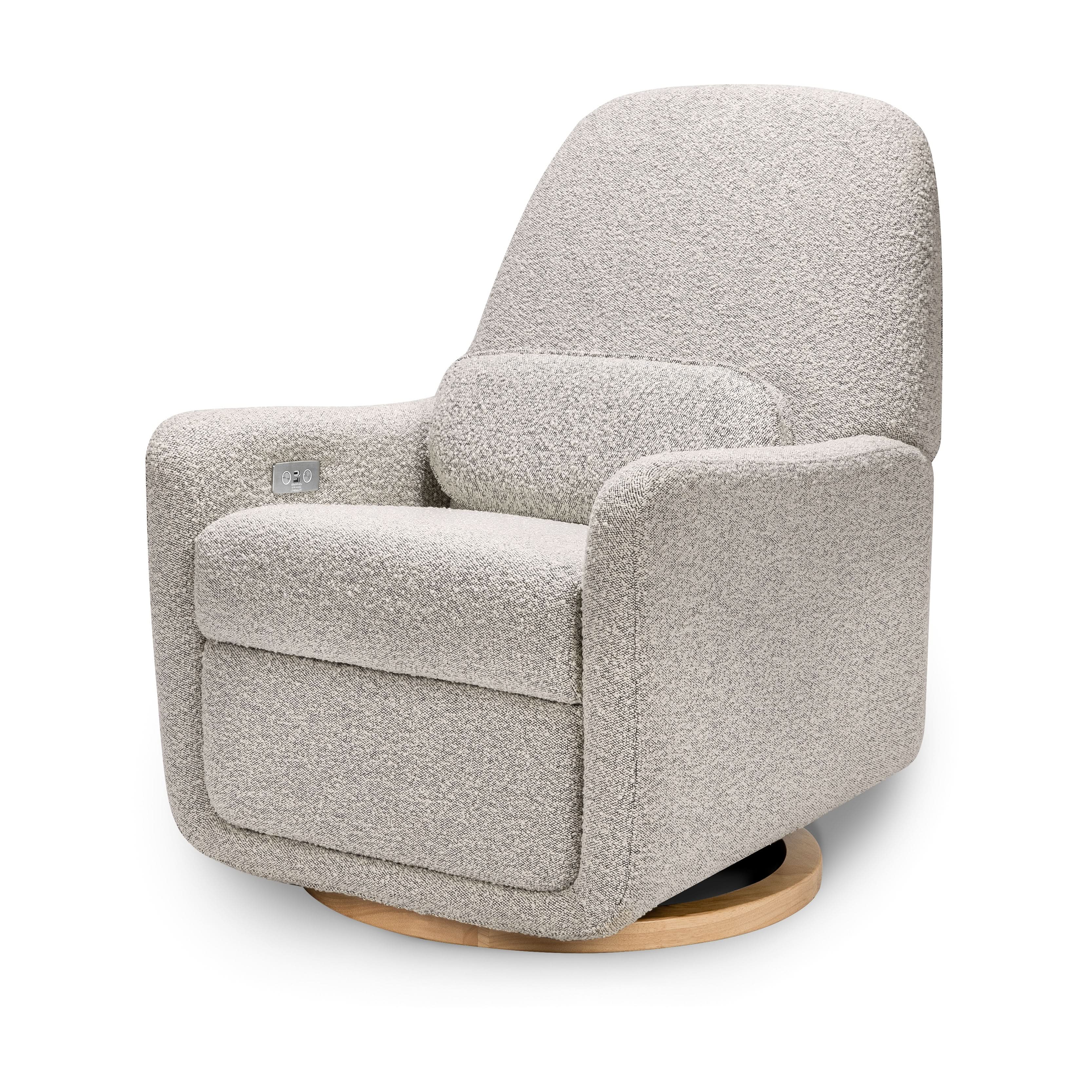 Babyletto Arc Electronic Recliner and Swivel Glider in Boucle with USB port