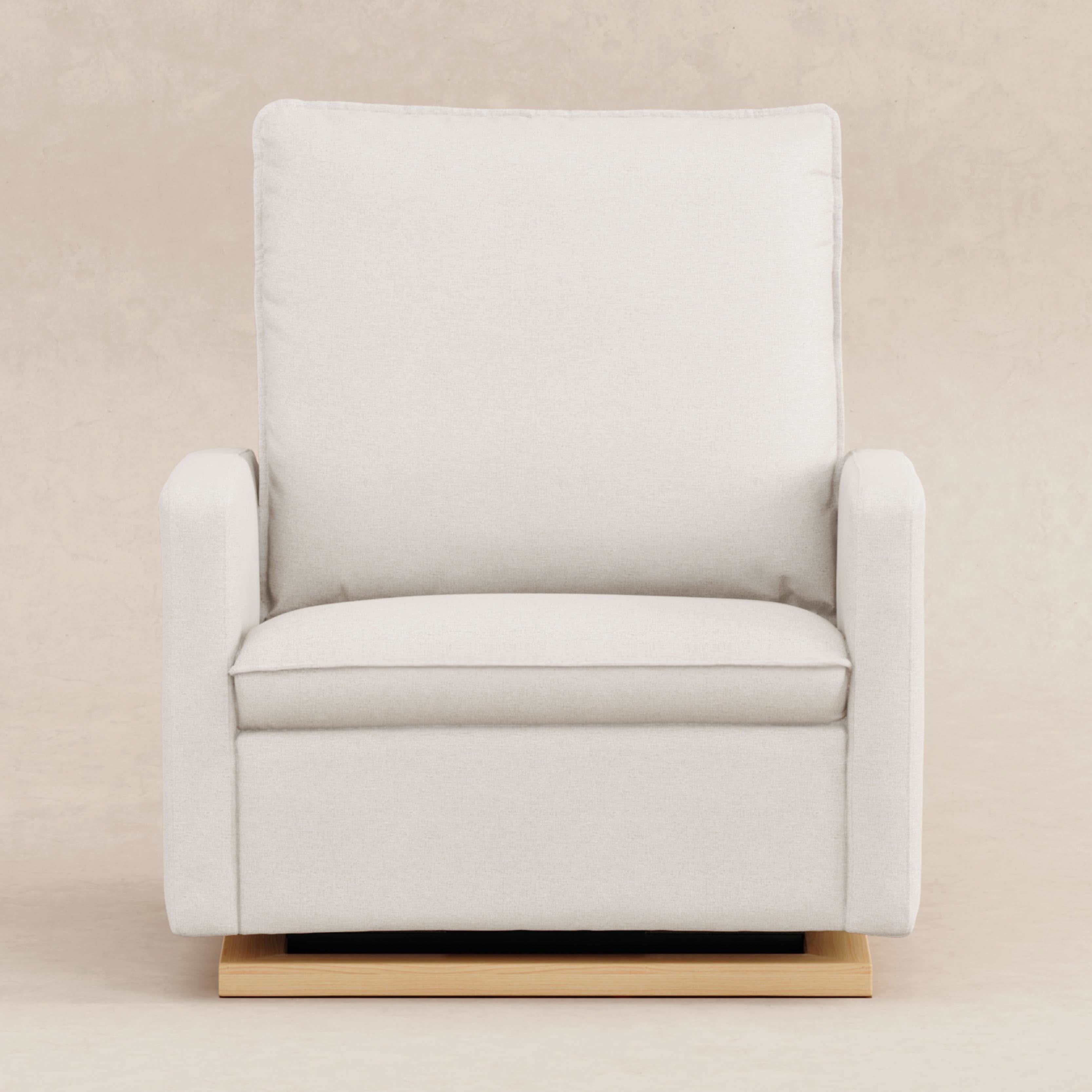 Babyletto Cali Pillowback Chair and a Half Glider in Eco-Performance Fabric | Water Repellent & Stain Resistant