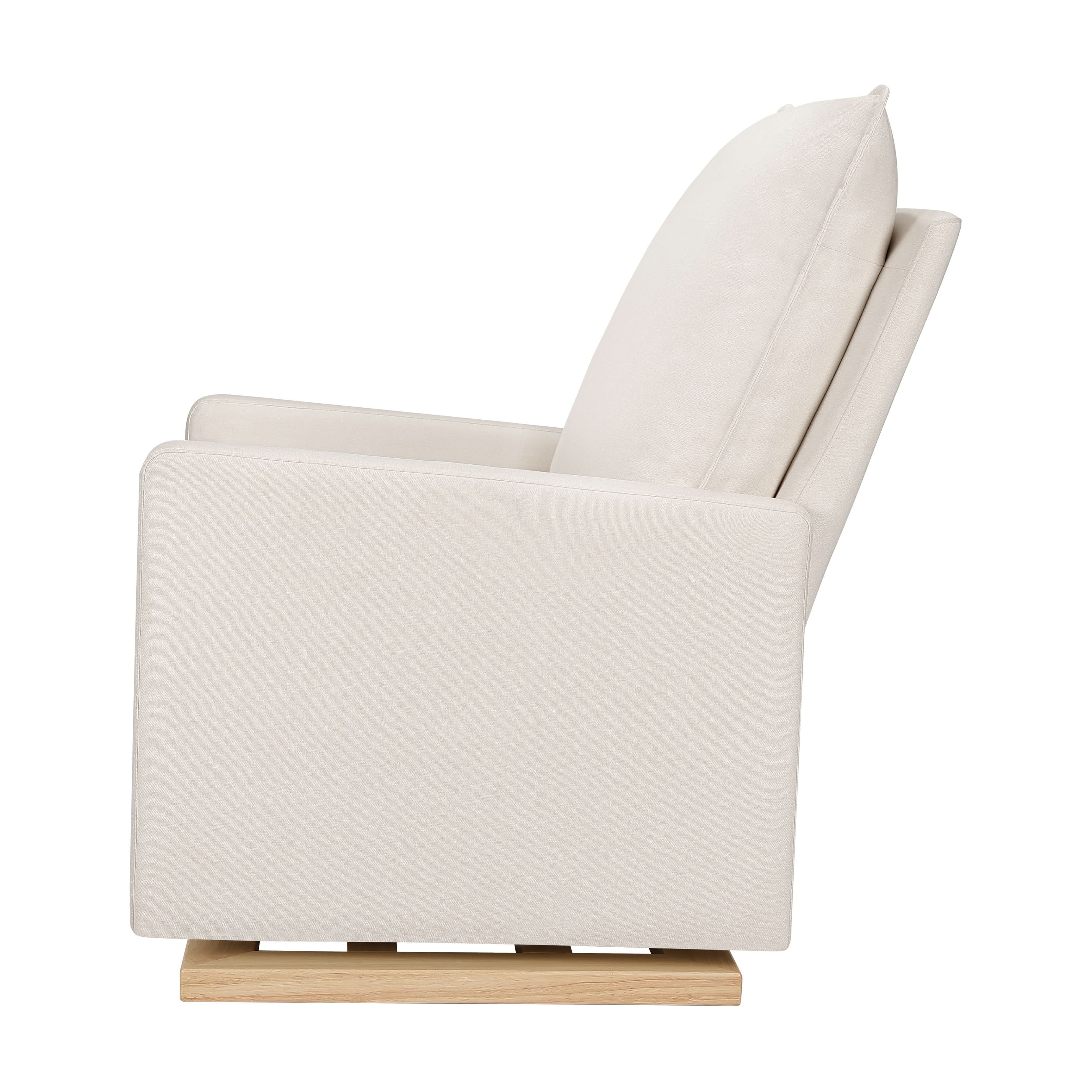 Babyletto Cali Pillowback Chair and a Half Glider in Eco-Performance Fabric | Water Repellent & Stain Resistant