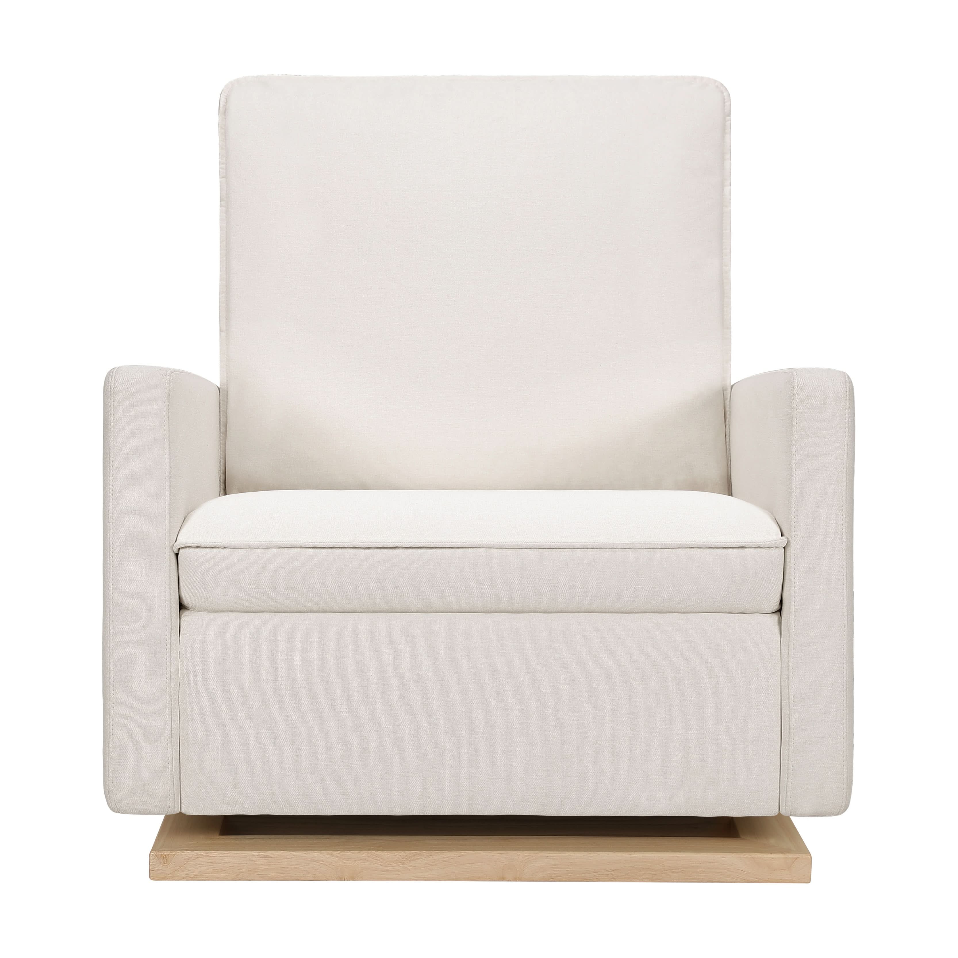 Babyletto Cali Pillowback Chair and a Half Glider in Eco-Performance Fabric | Water Repellent & Stain Resistant