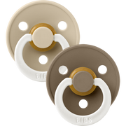 BIBS Color GLOW 2-Pack | Vanilla/Dark Oak