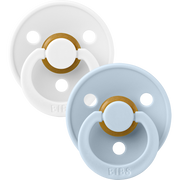 BIBS Color 2-Pack | White/Baby Blue