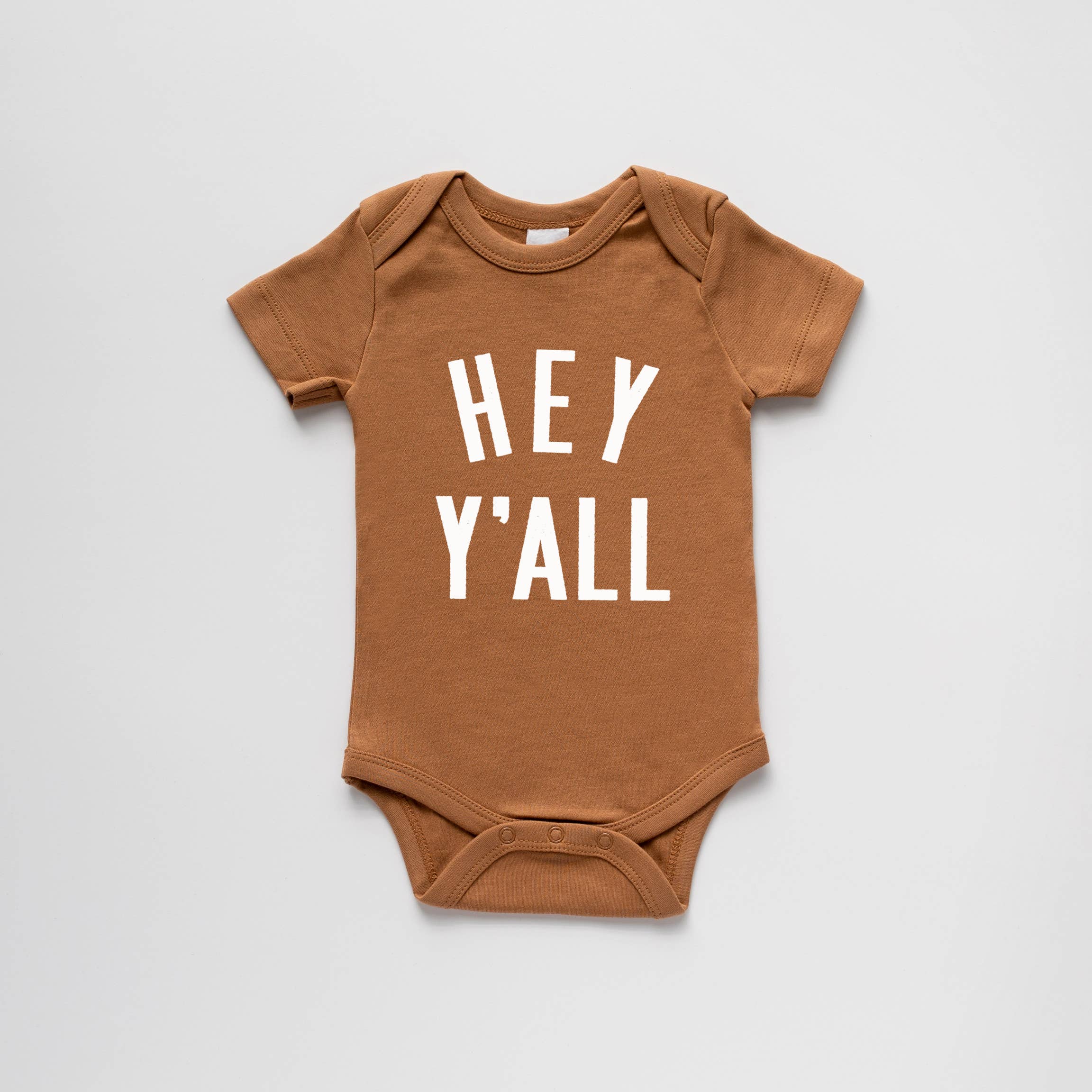 Gladfolk - Camel Organic Hey Y'All Baby Bodysuit