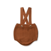 goumikids - Organic Cotton Knit Suspenders Bloomers - Sienna 