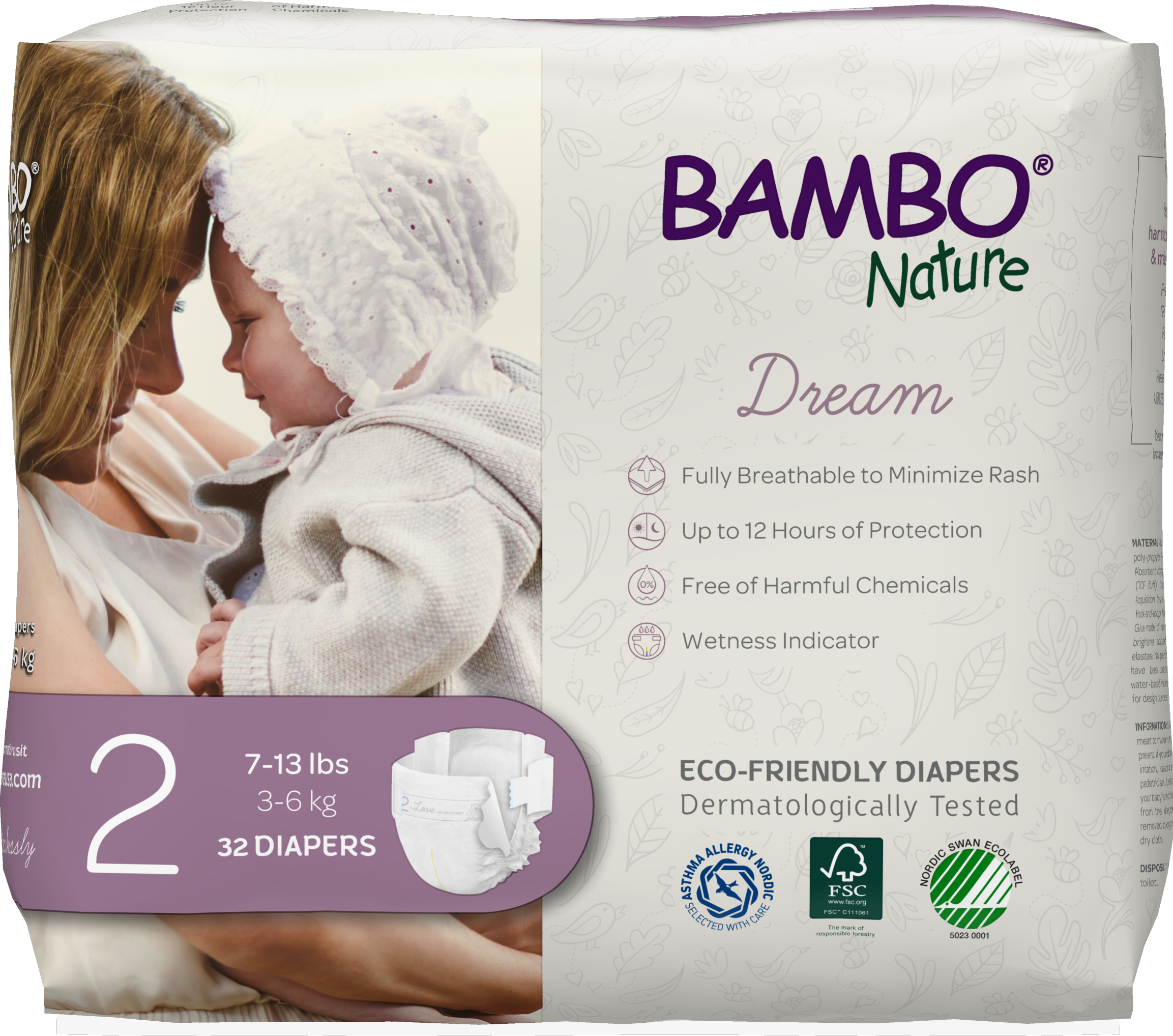 Bambo Nature Dream Baby Diapers Size 2