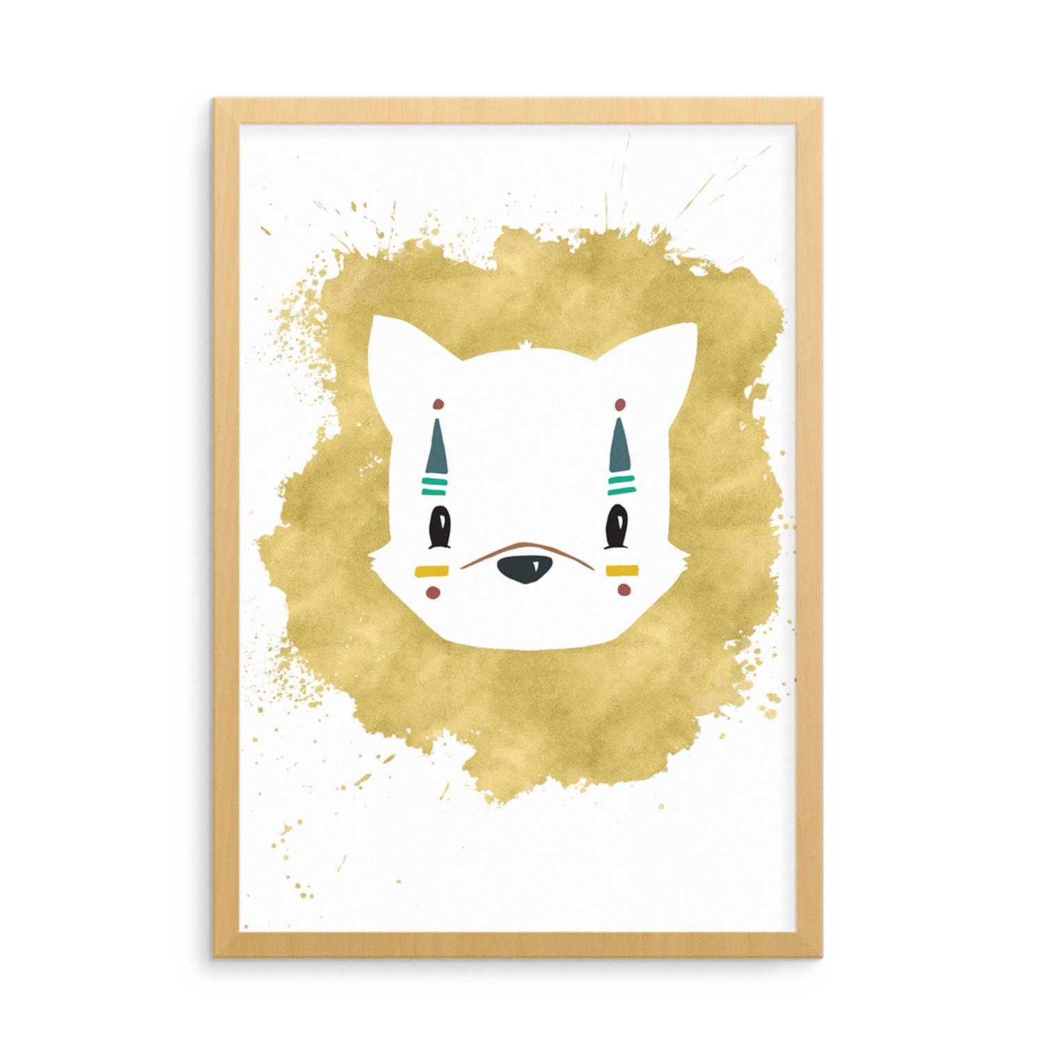 Born Lucky - Gold Fox Art Print