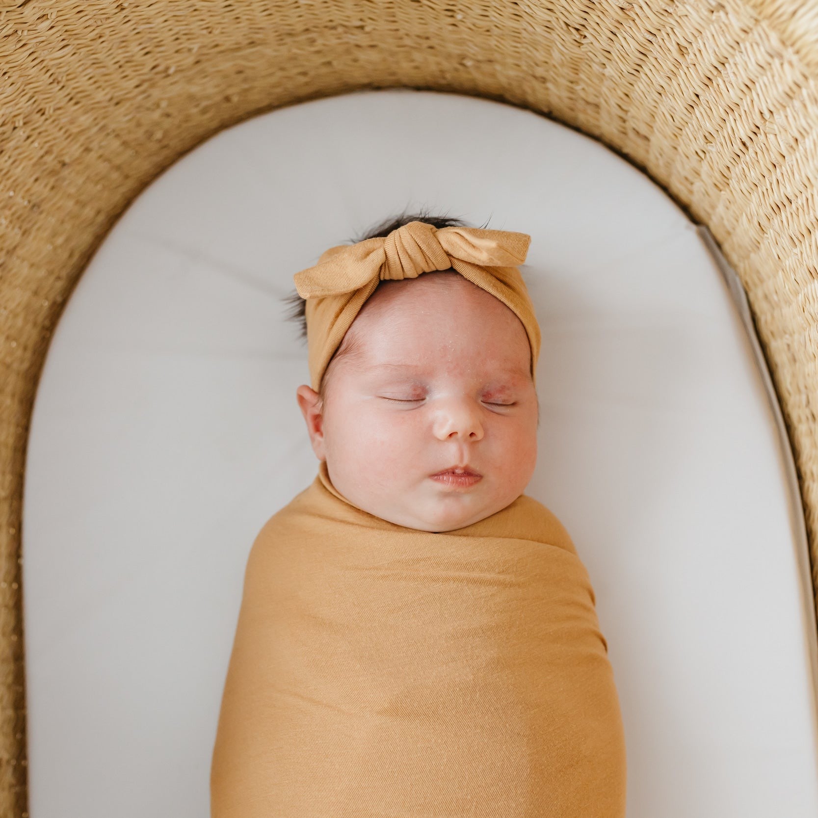 Copper Pearl Knit Swaddle Blanket | Dune