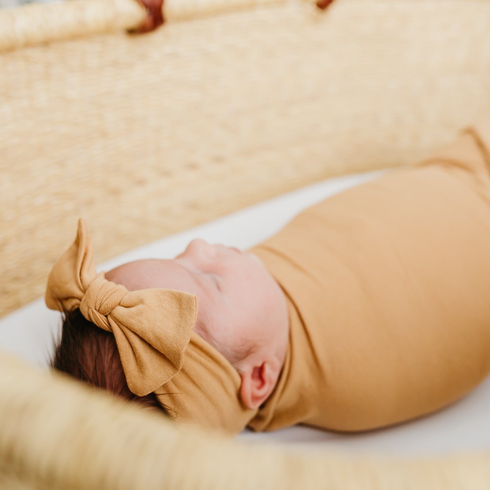 Copper Pearl Knit Swaddle Blanket | Dune