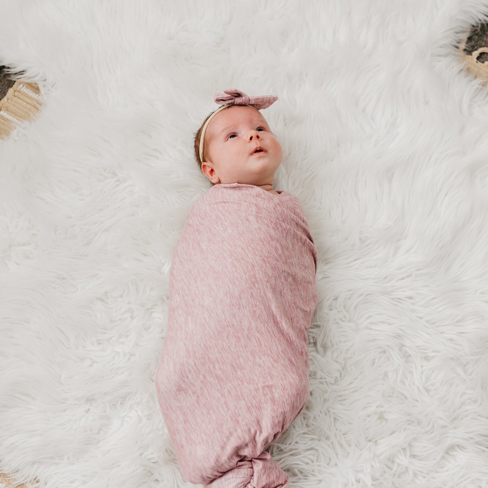 Copper Pearl Knit Swaddle Blanket | Maeve