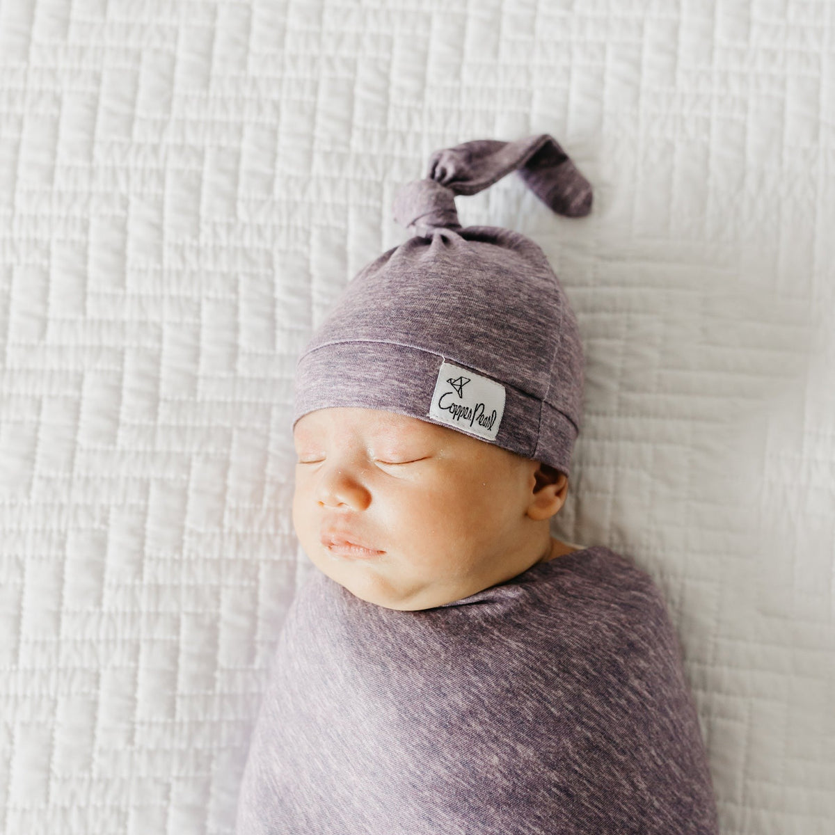 Copper Pearl Top Knot Hat | Violet