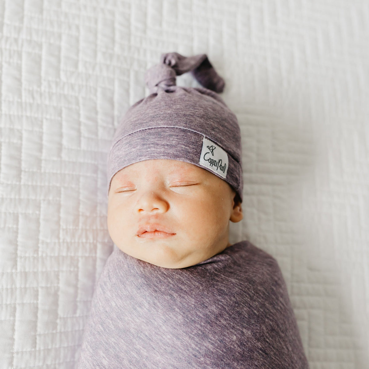 Copper Pearl Top Knot Hat | Violet