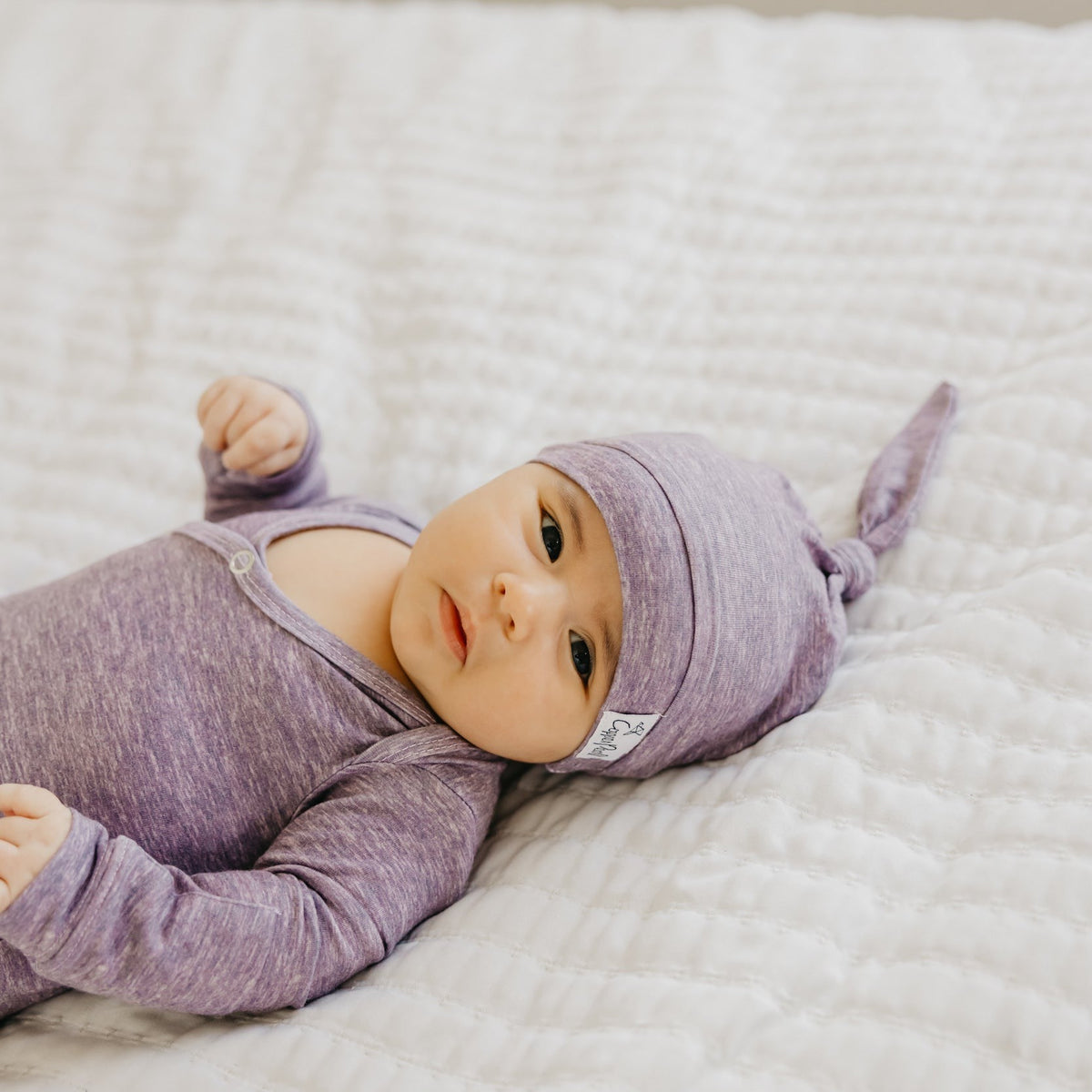Copper Pearl Top Knot Hat | Violet