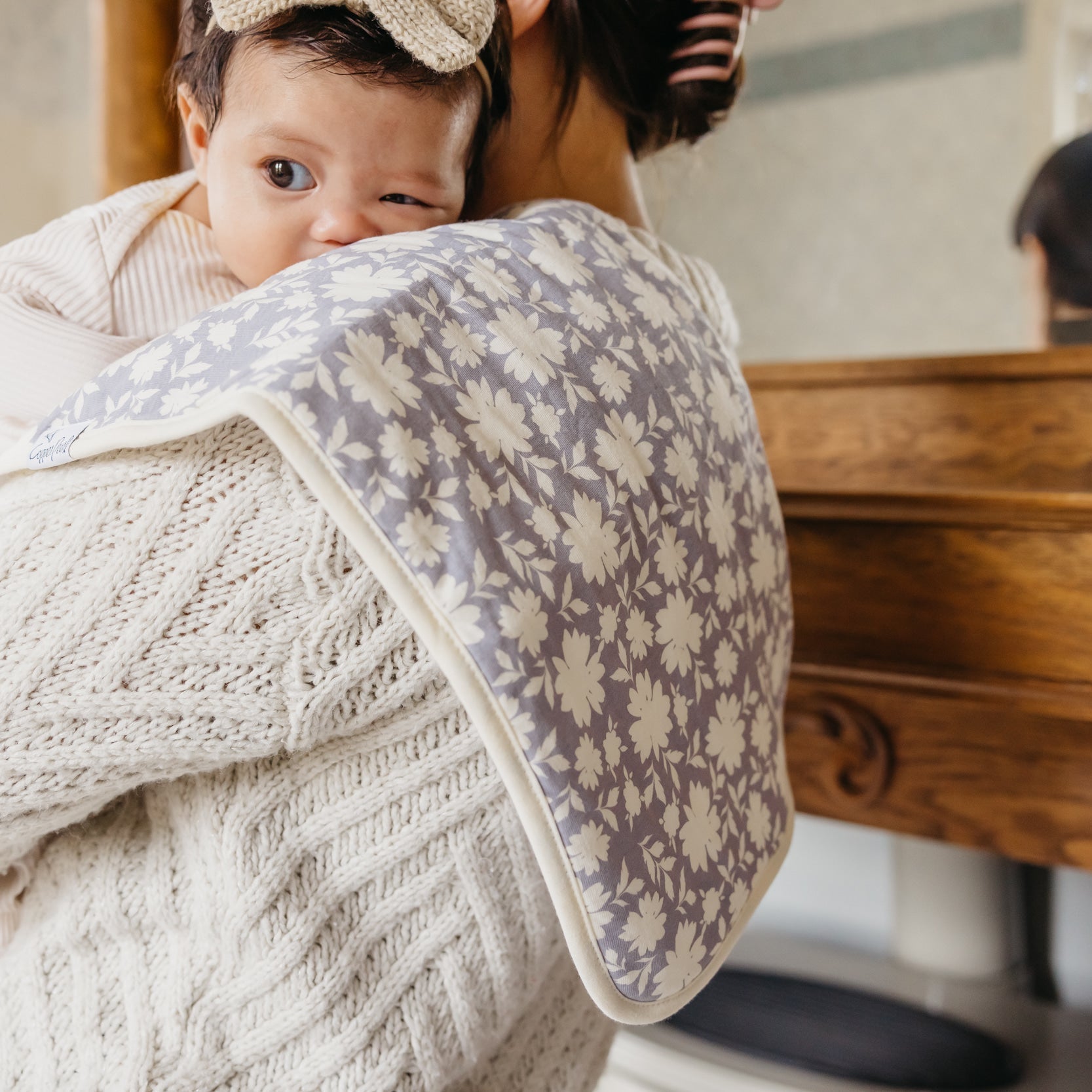 Copper Pearl Premium Burp Cloths - Lacie