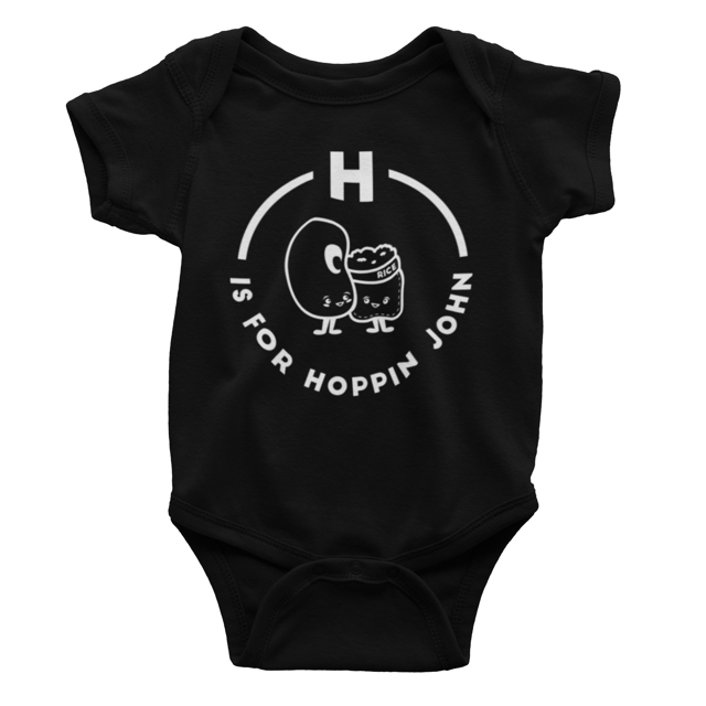 Southern Alphabet Series Onesies H is for Hoppin John