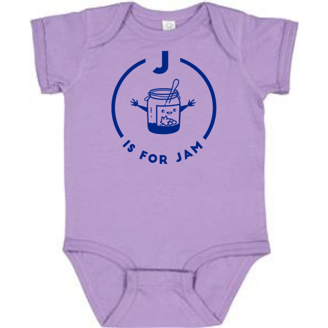 Southern Alphabet Series Onesies J is for Jam